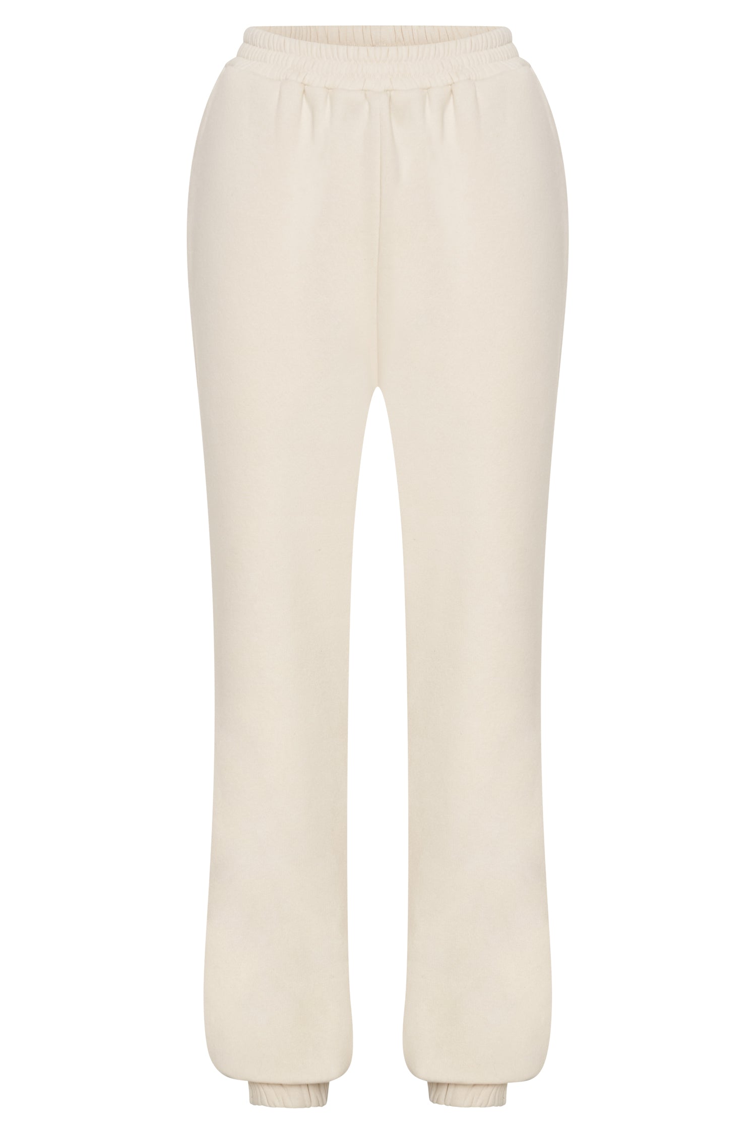 Emery Embossed Fleeceback Joggers - Bone