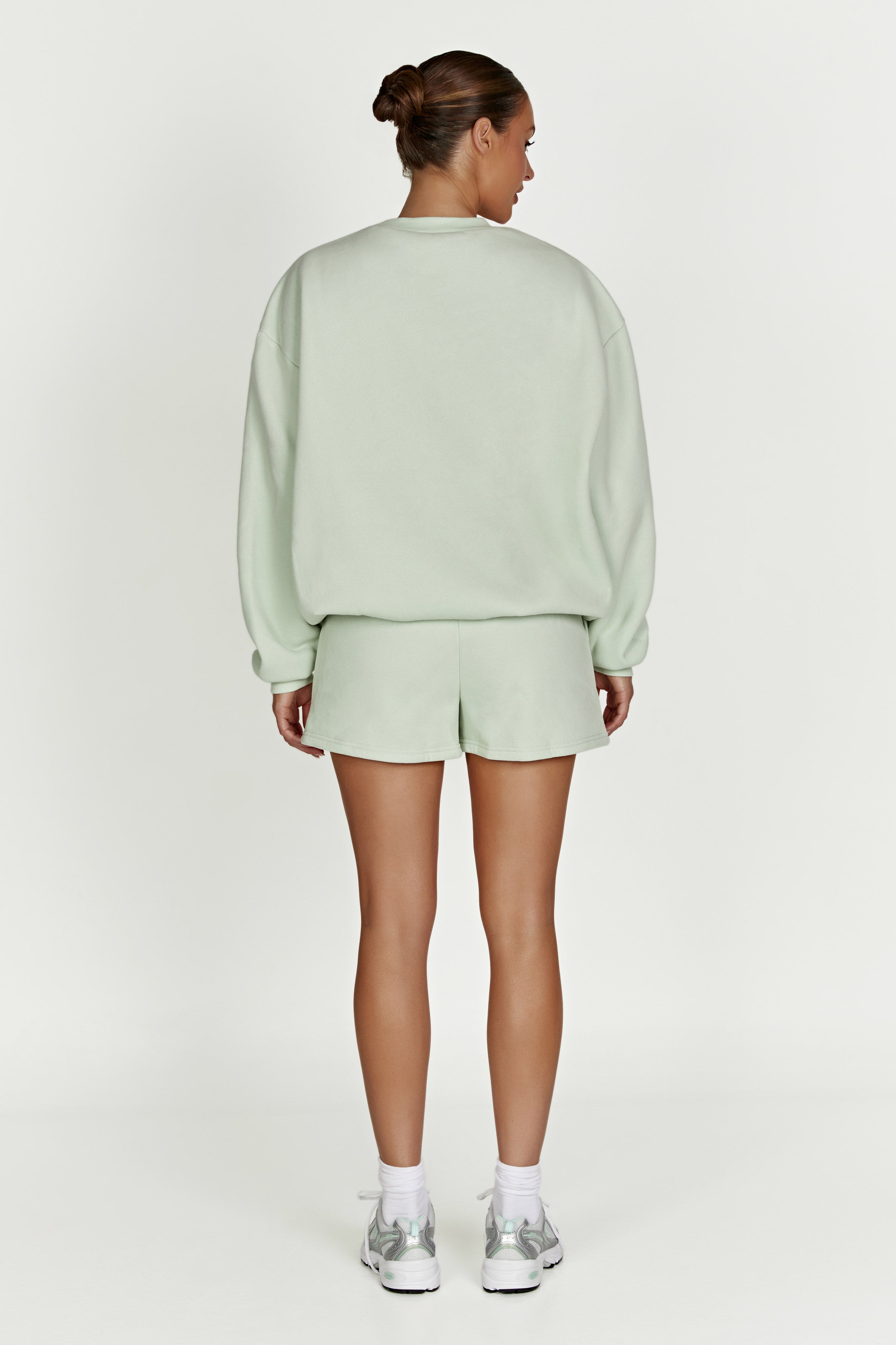 Phoenix Oversized Unisex Crewneck Jumper - Light Sage