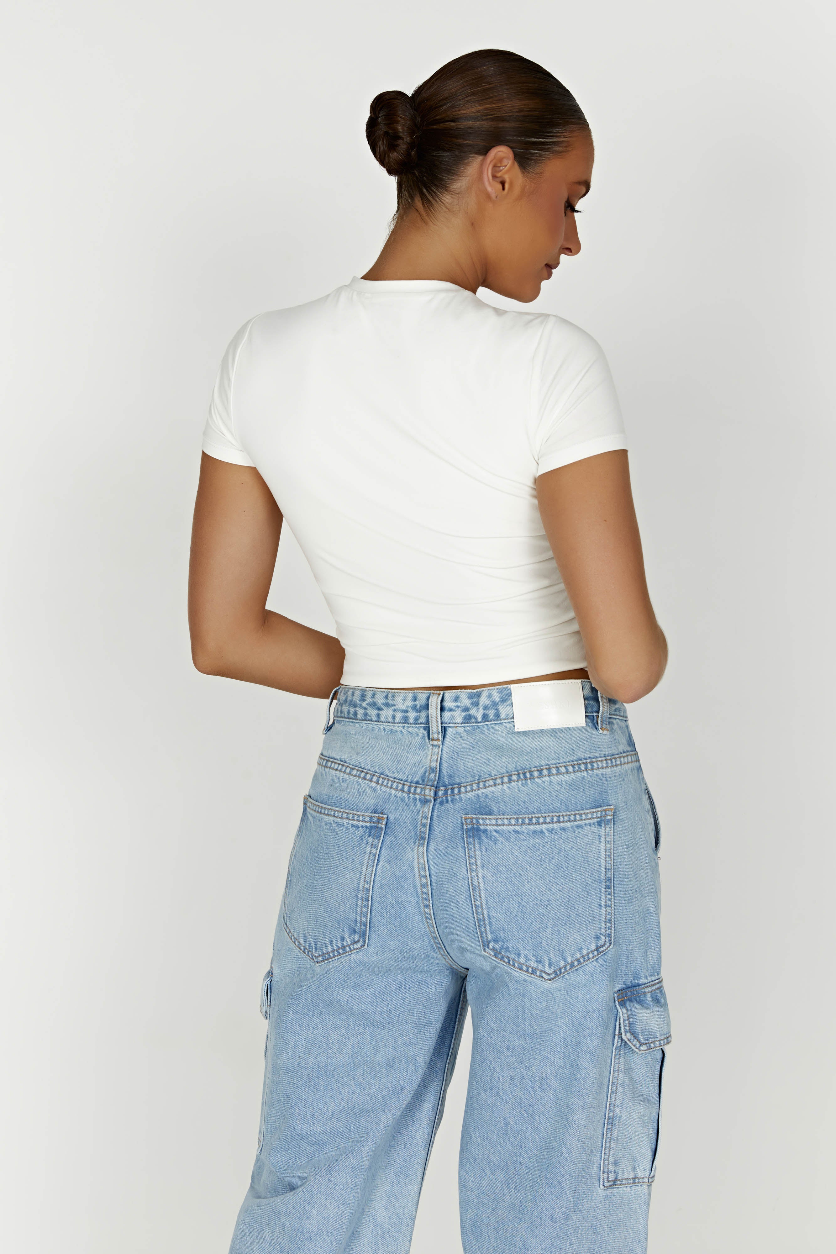 Jeanie Longline T-Shirt - White