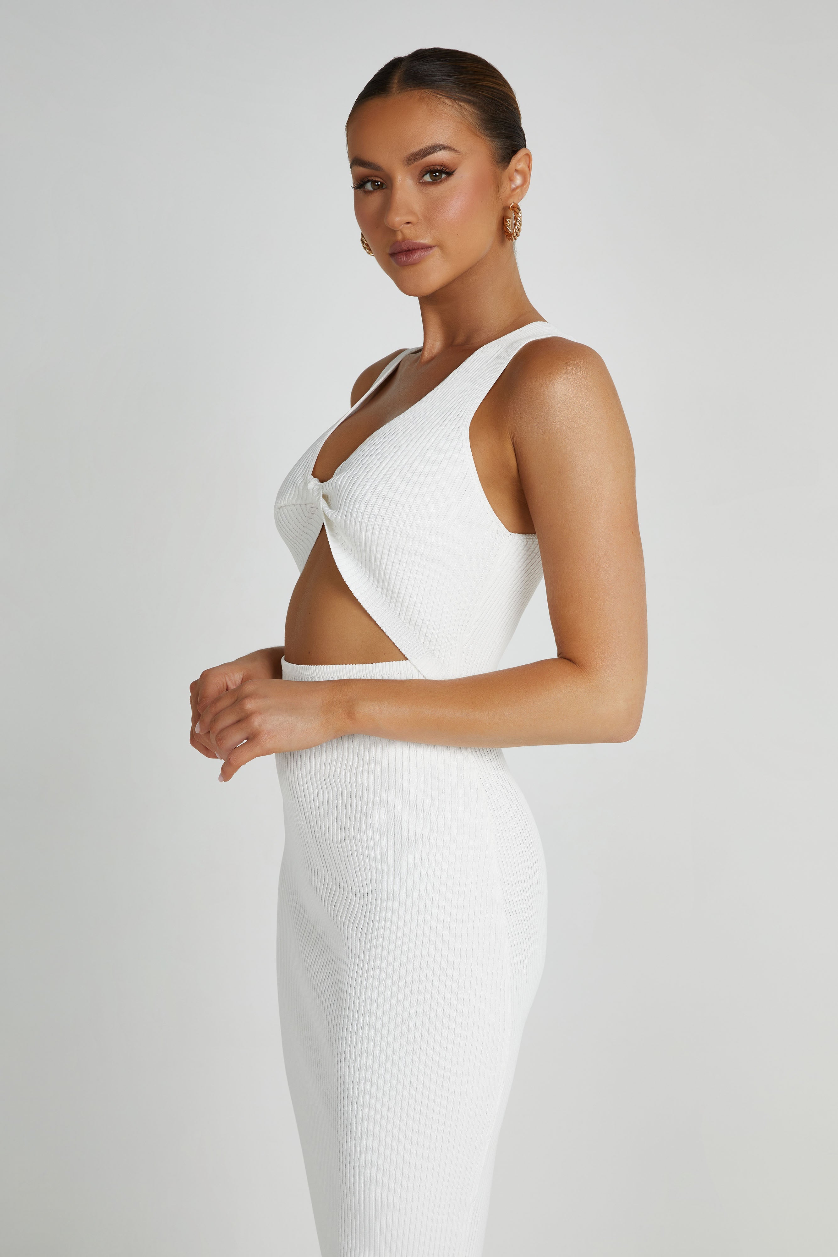 Kaesha Knit Maxi Dress - White