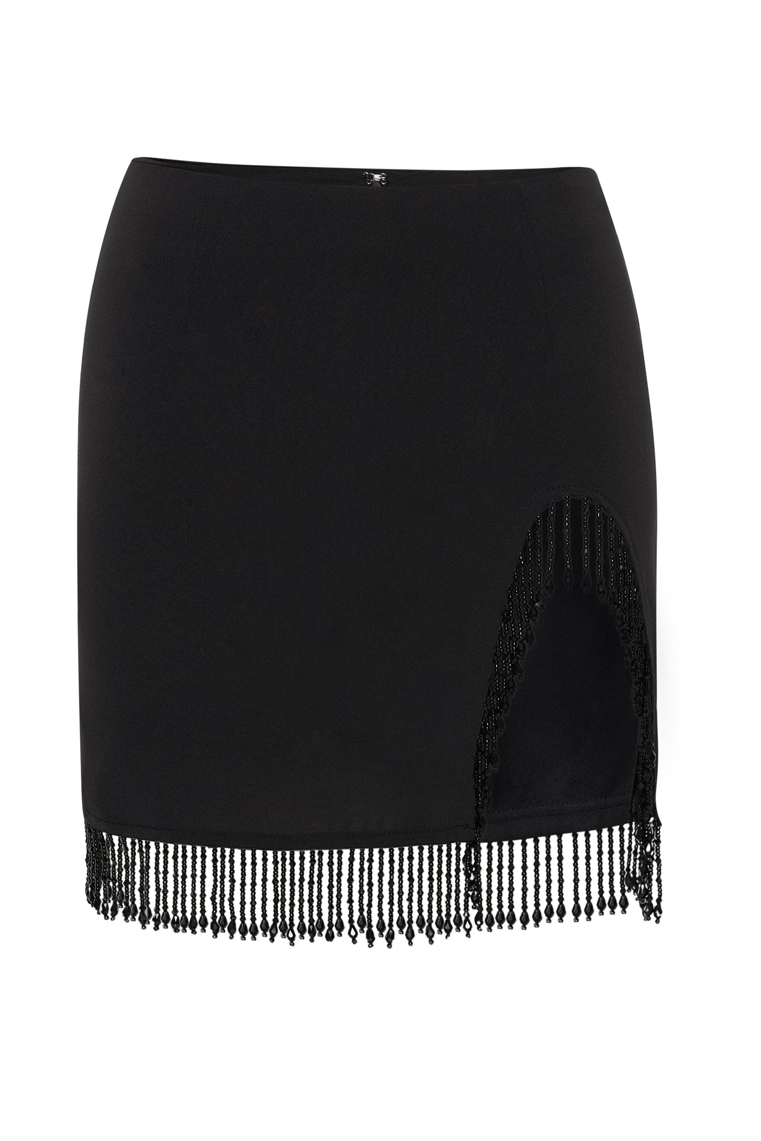 Stephanie Fringe Mini Skirt - Black