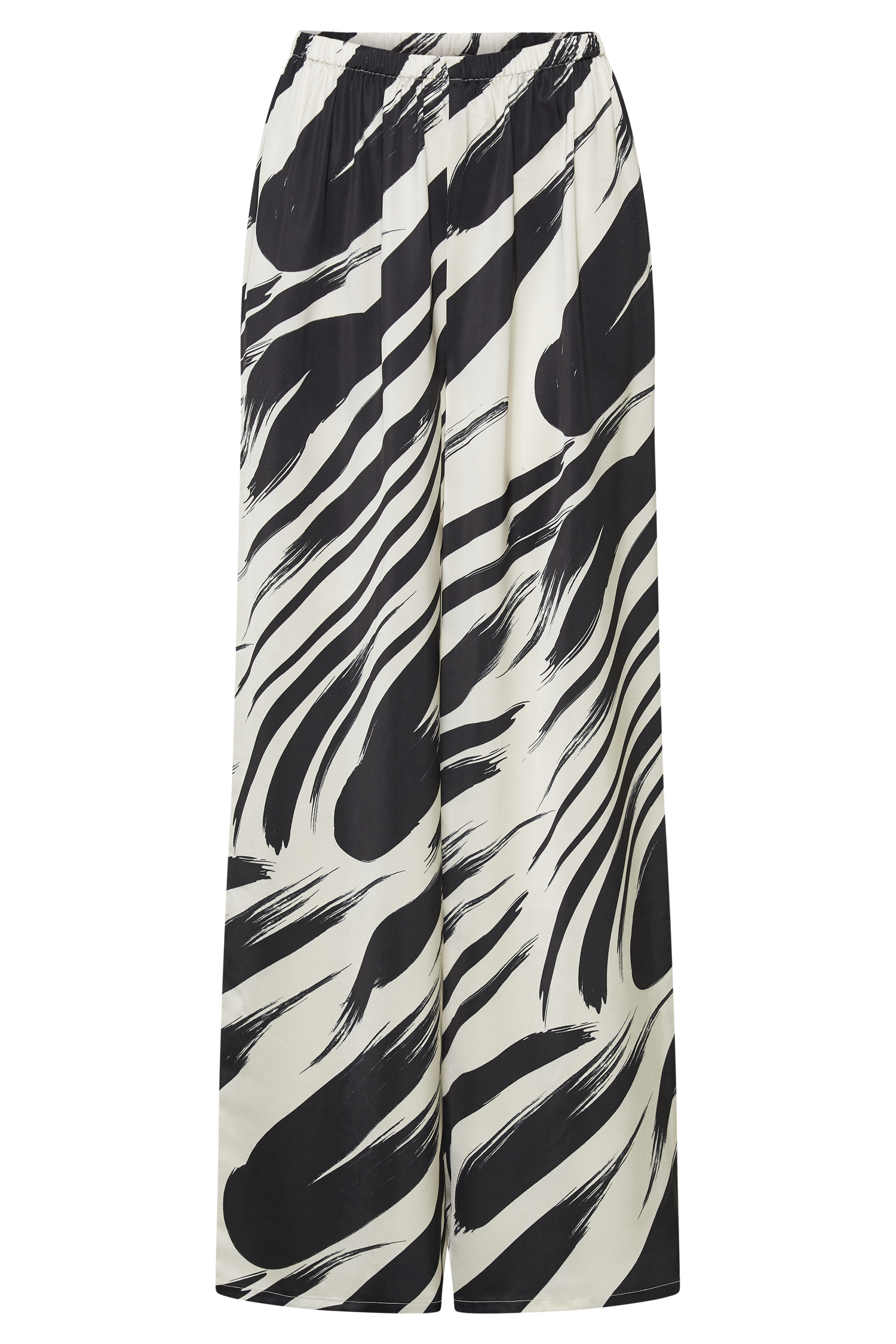 Marciela Printed Satin Straight Leg Pant - Abstract Print