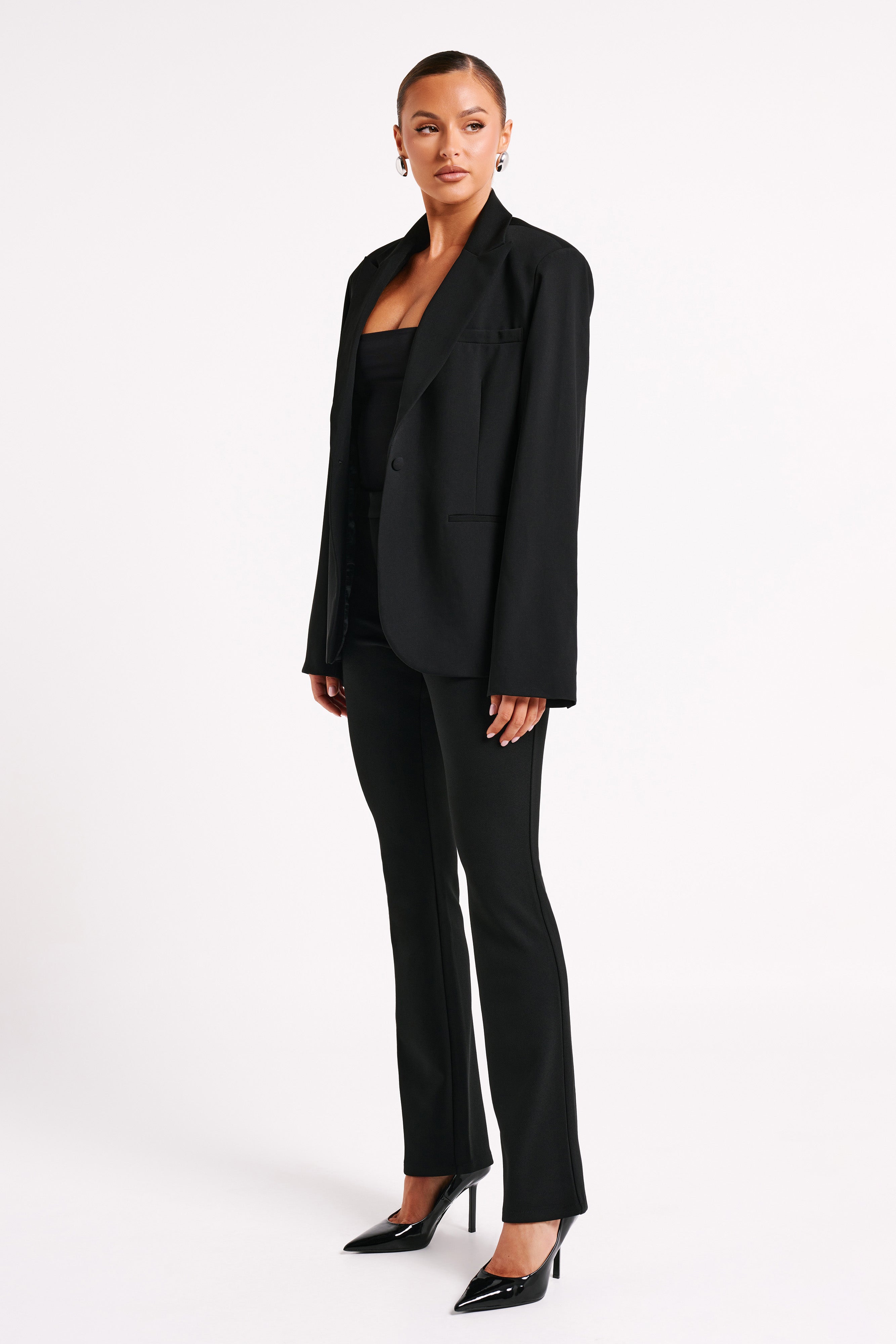 Charlotte Crepe Long Pants - Black