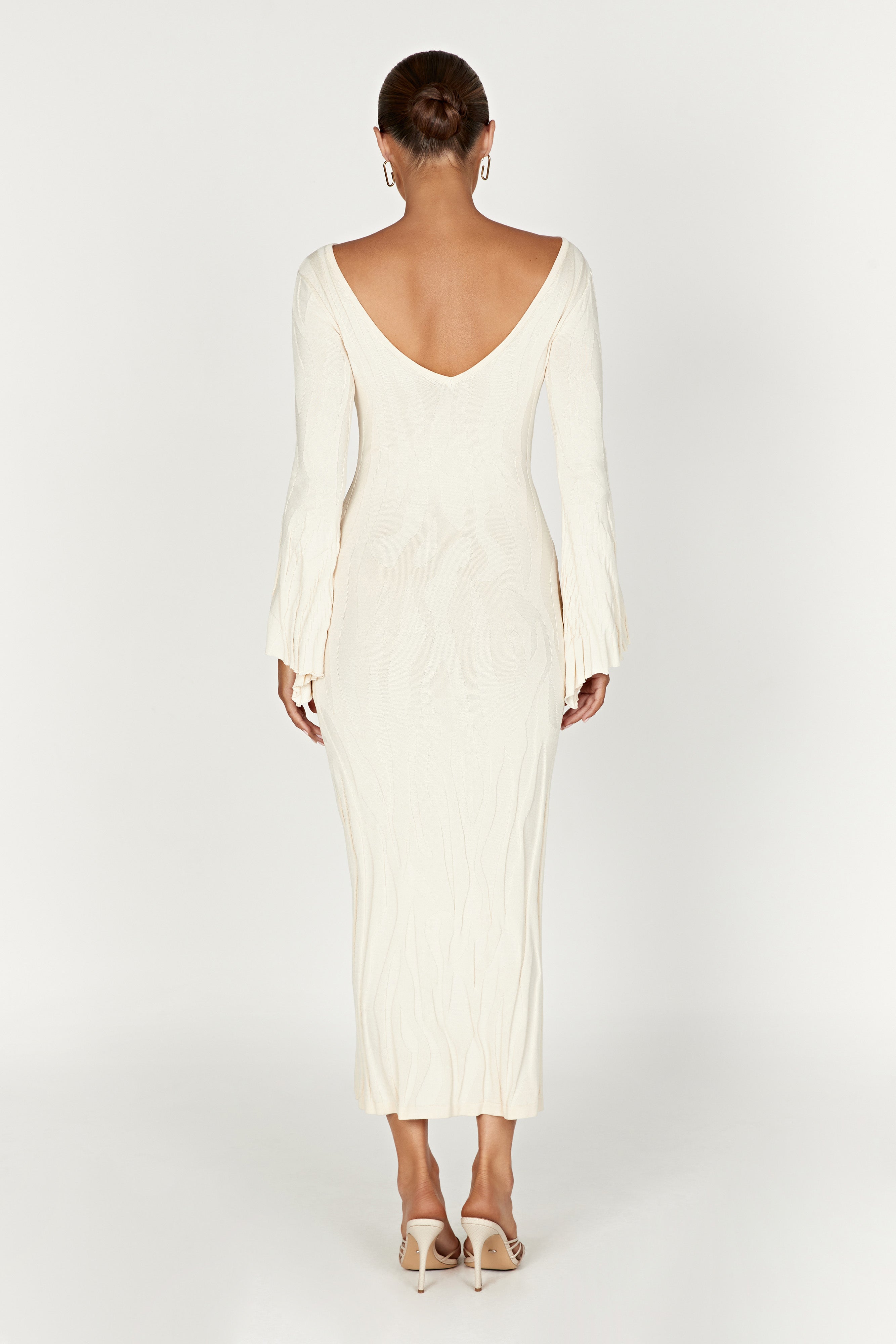 Brinley Long Sleeve Knit Maxi Dress - Ivory
