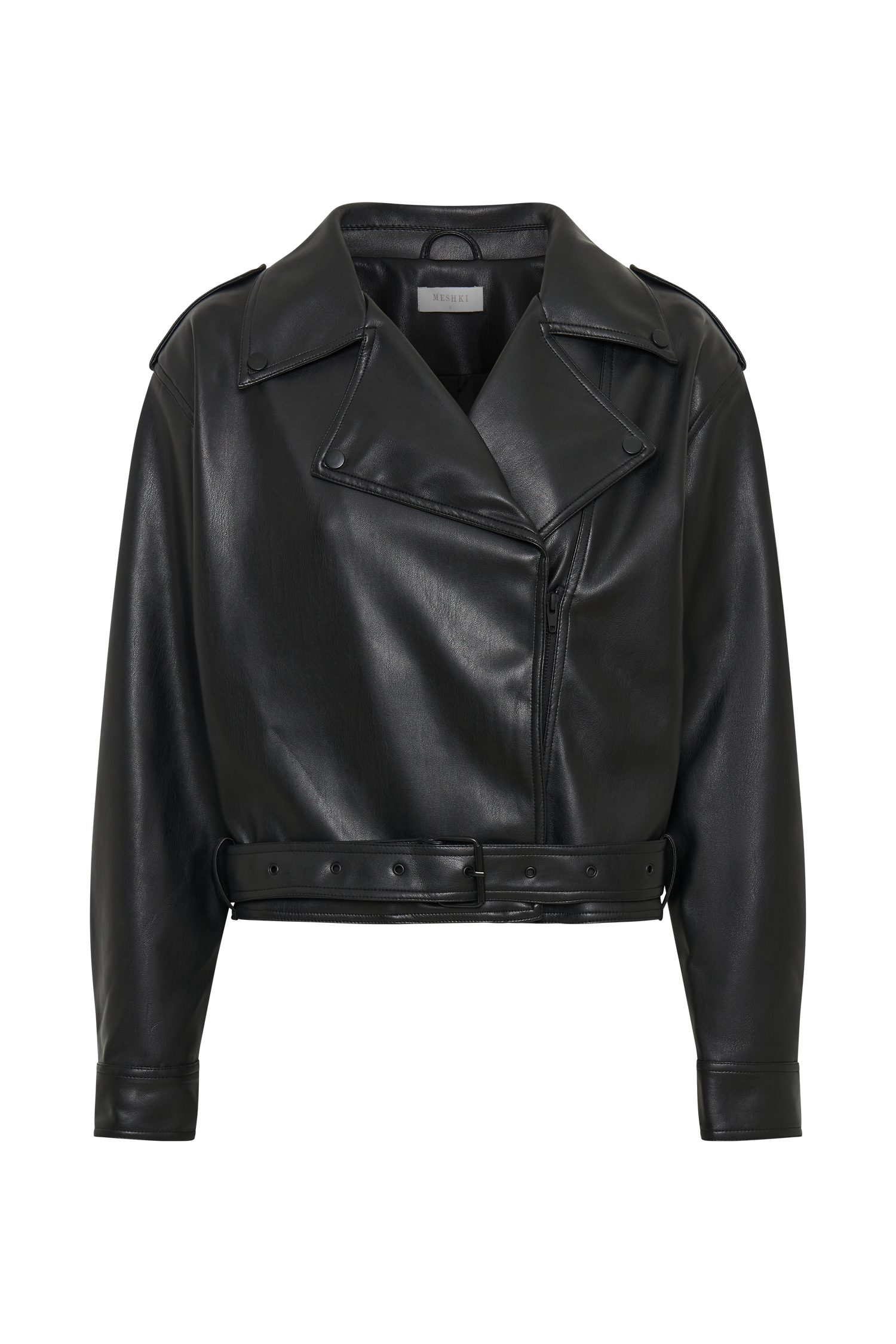 Kirby Faux Leather Jacket - Black