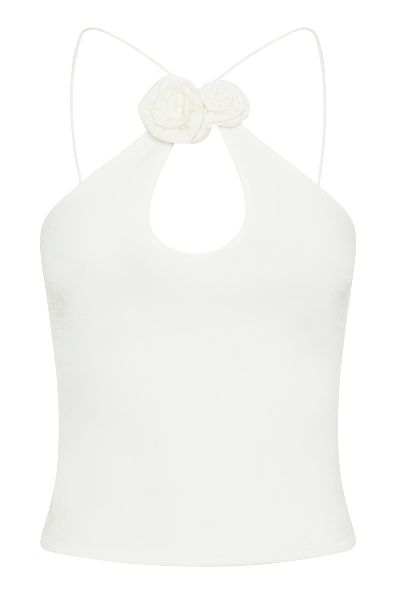Adeline Rose Halter Top - White