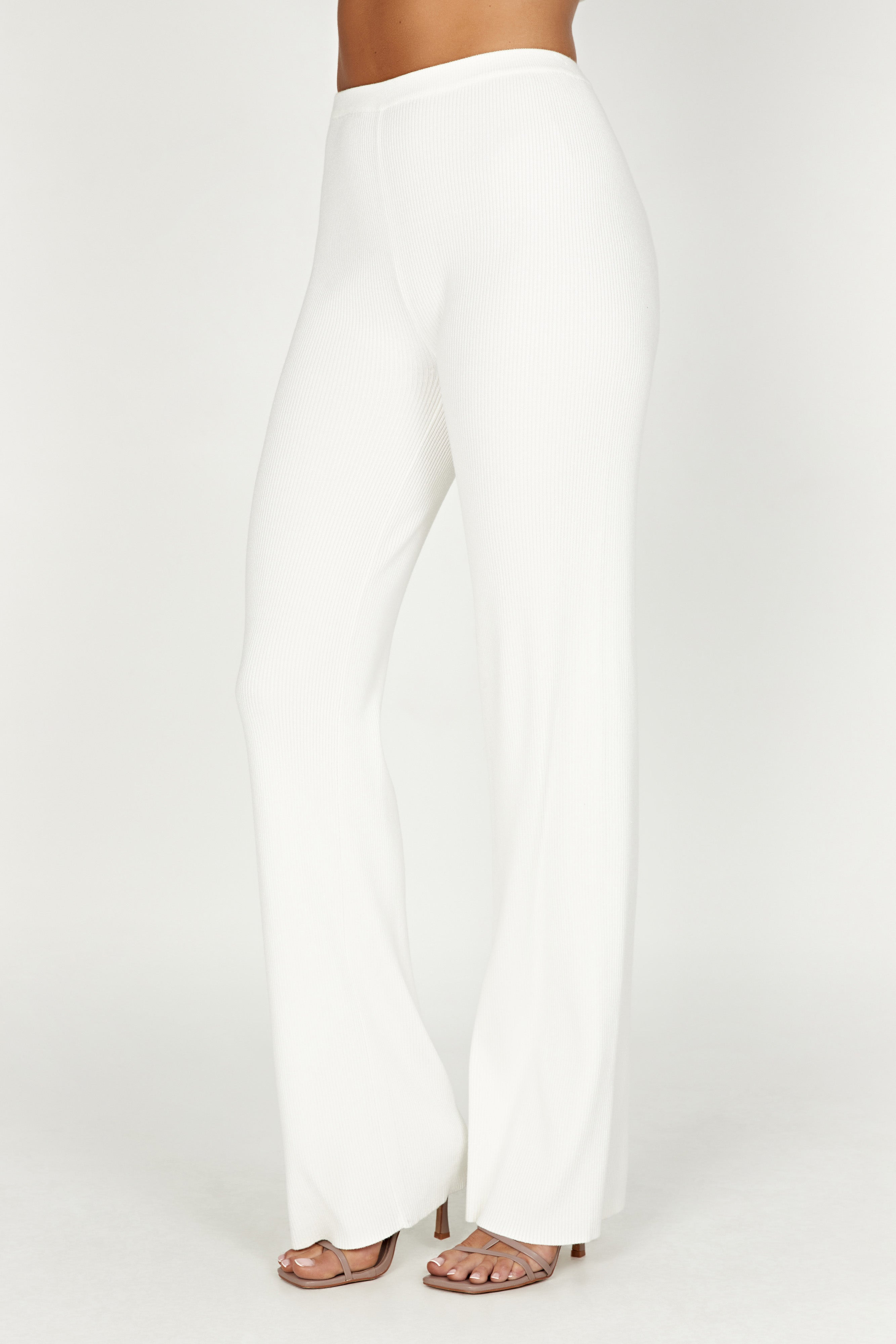 Linnie Straight Leg Knit Pant - White
