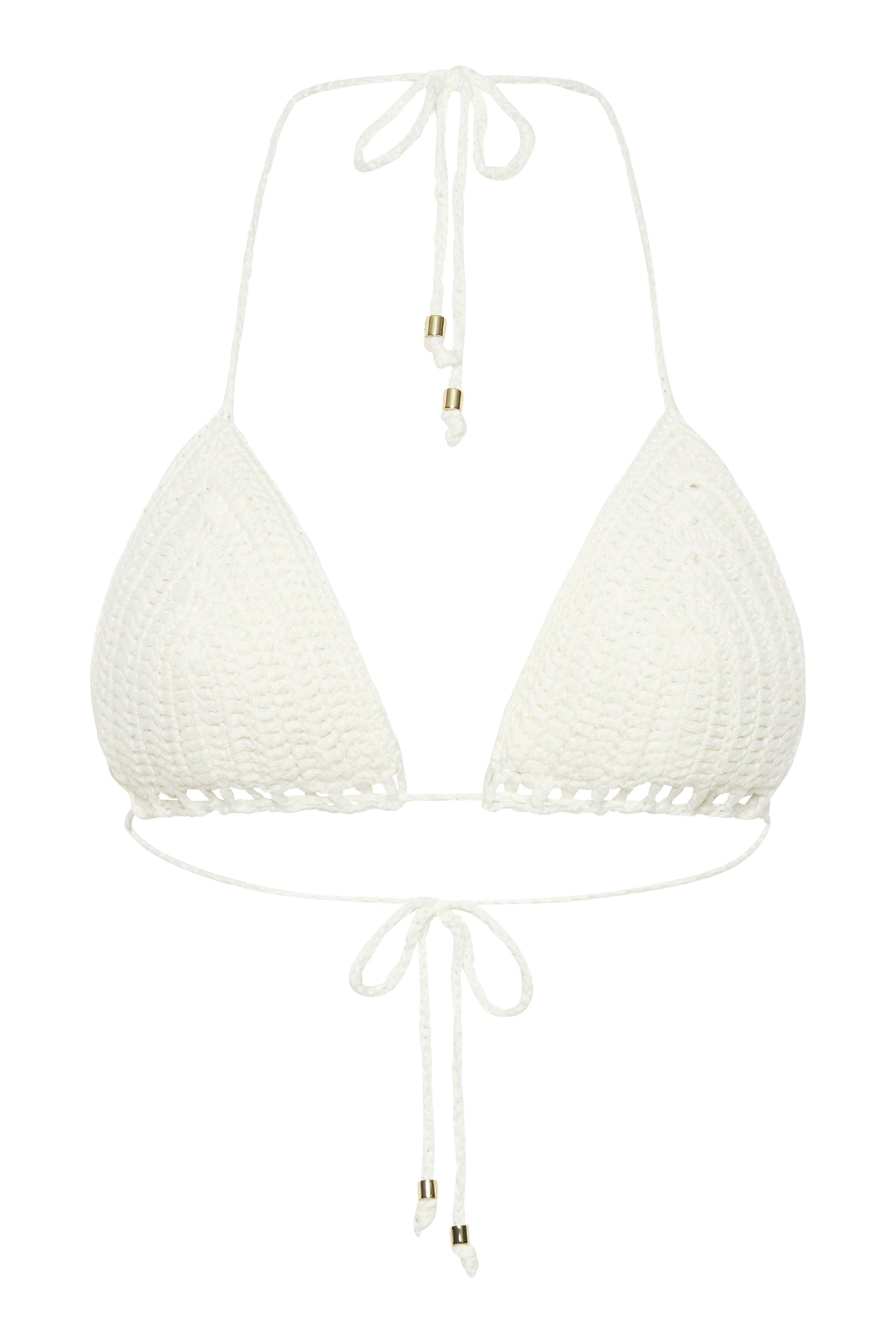 Korina Crochet Bikini Top - White