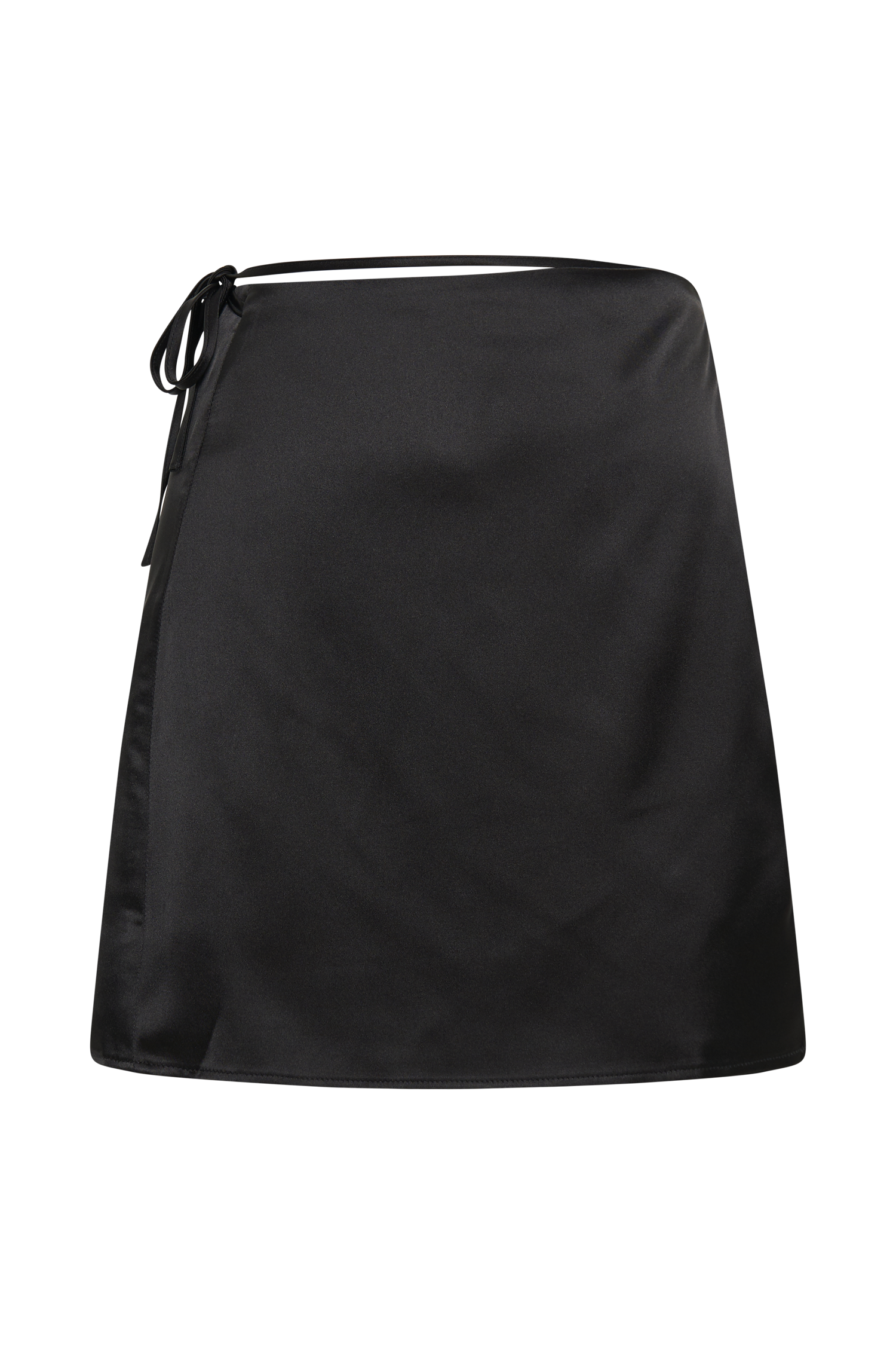 Elaine Satin Mini Skirt - Black