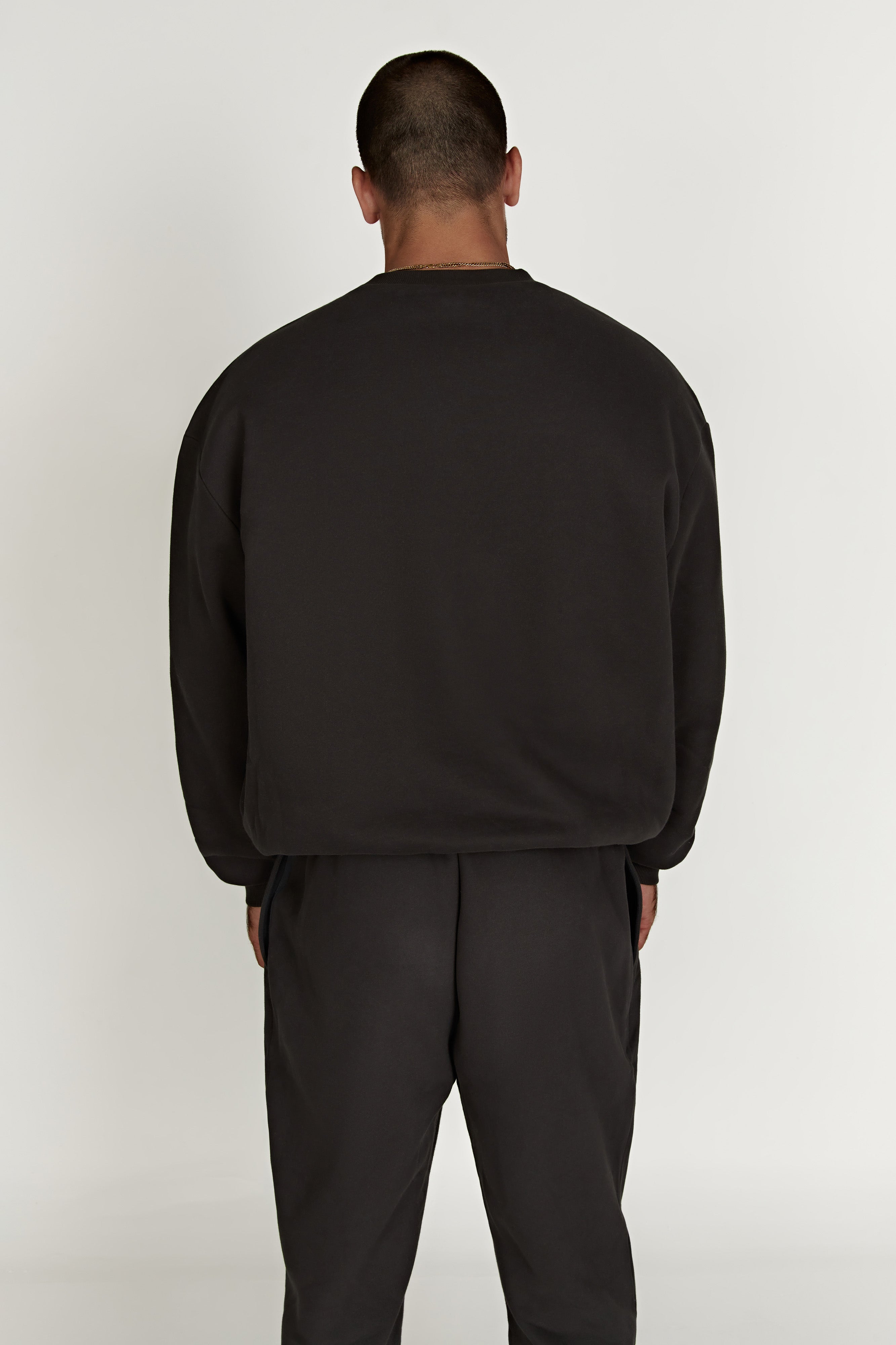 Phoenix Oversized Unisex Crewneck Jumper - Dusk Black