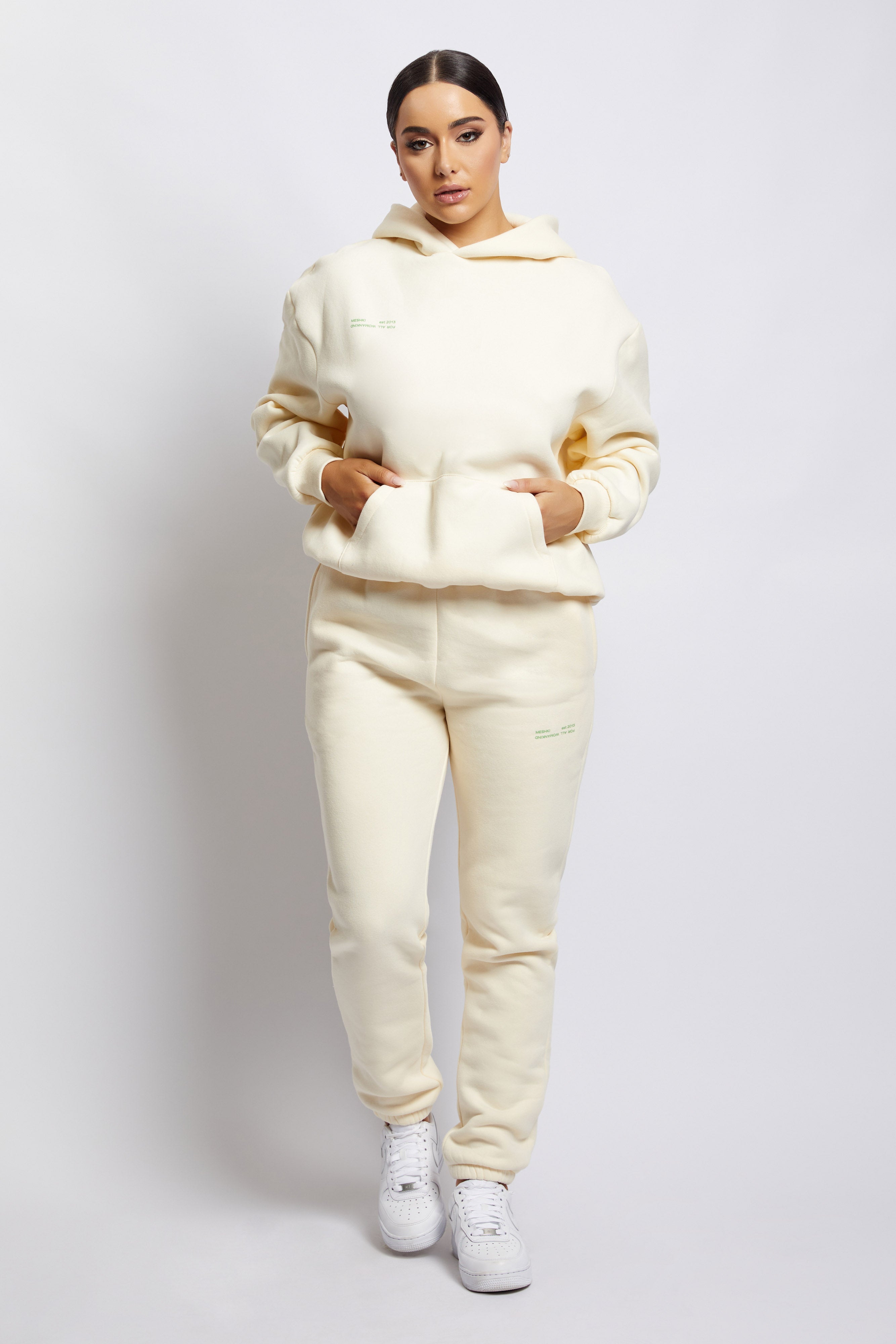 Bree Oversized Fleeceback Hoodie - Marshmallow
