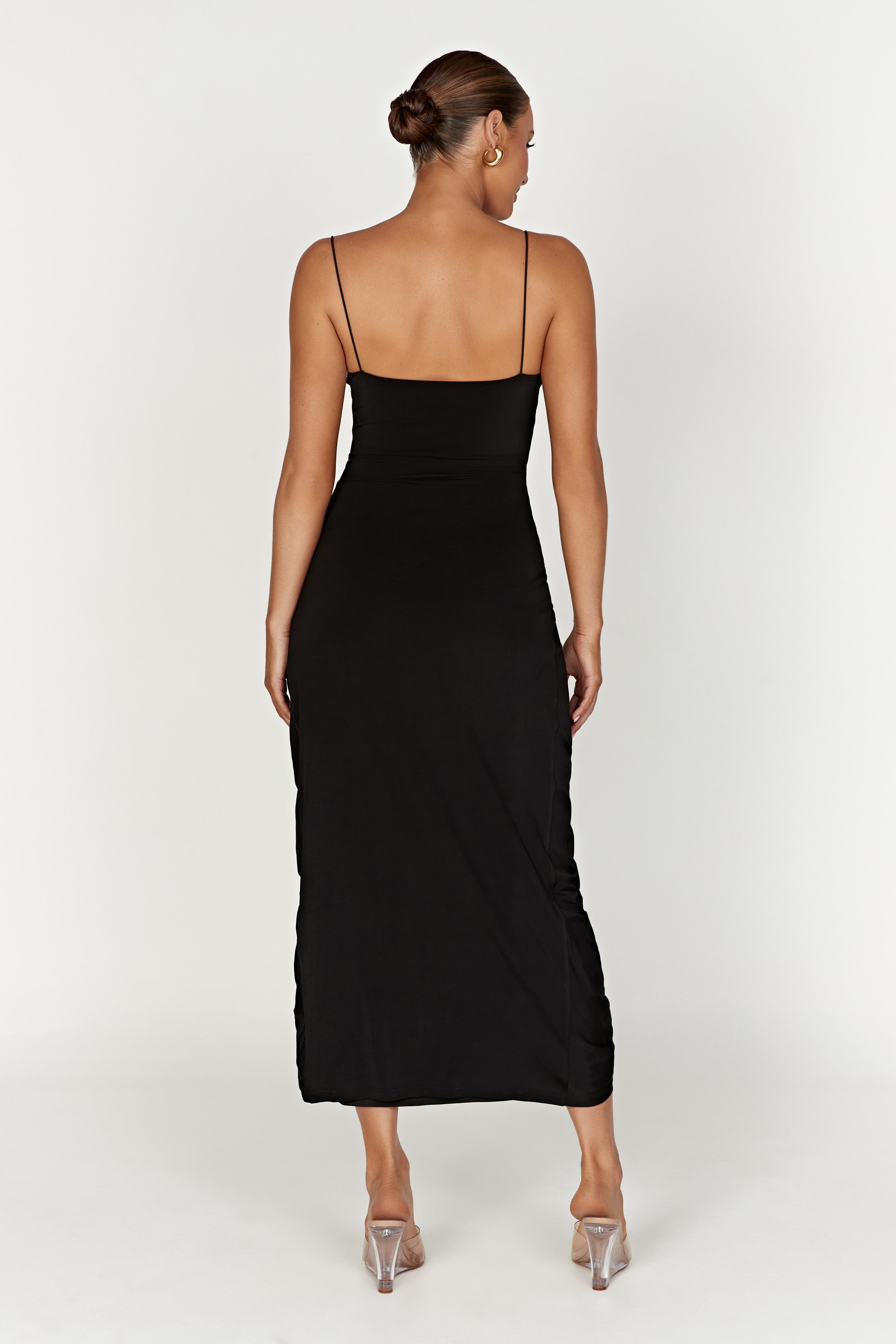 Nevaeh Rose Midi Dress - Black