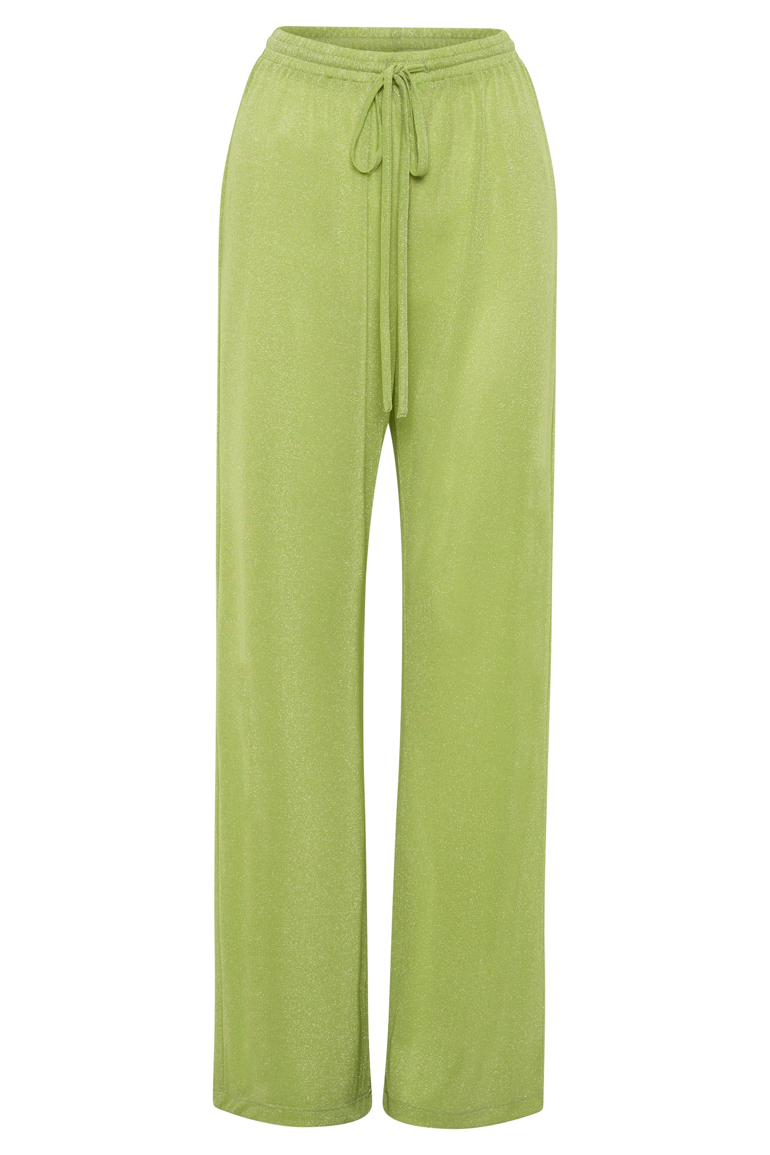 Lucille Shimmer Swim Cover Up Pants - Lime Sparkle