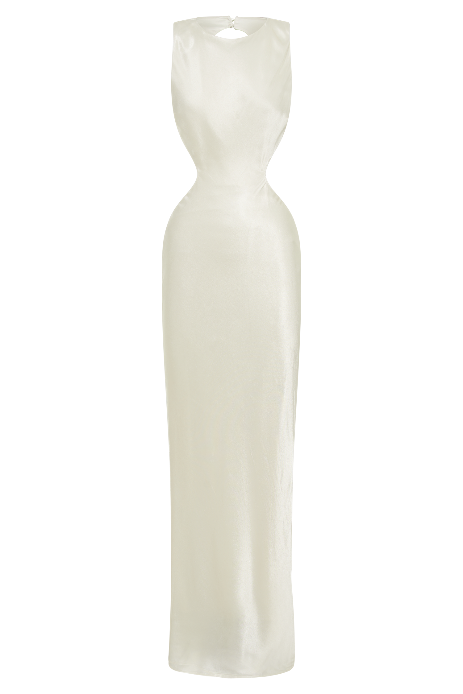 Electra Satin Cut Out Maxi Dress - Ivory