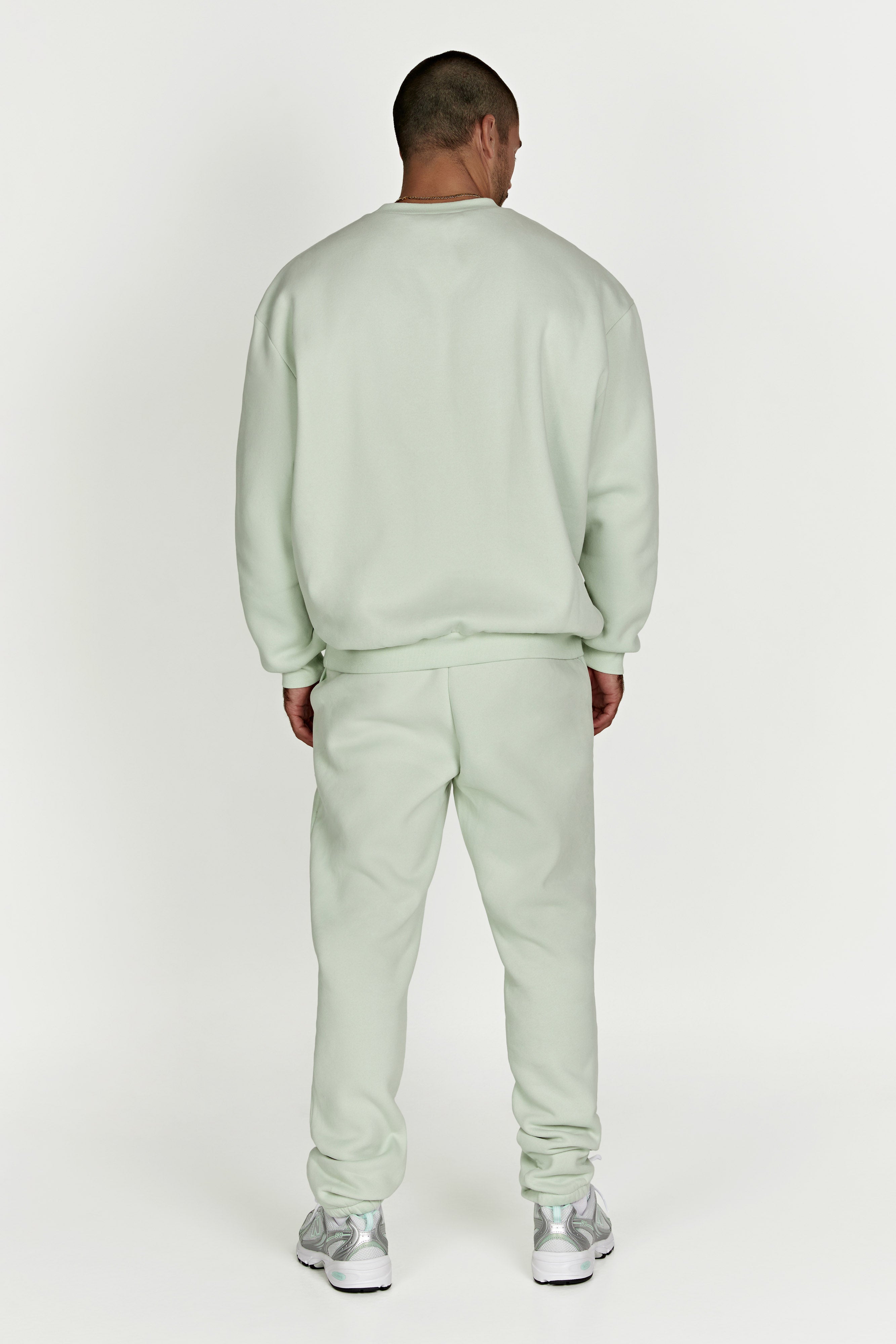 Phoenix Oversized Unisex Crewneck Jumper - Light Sage