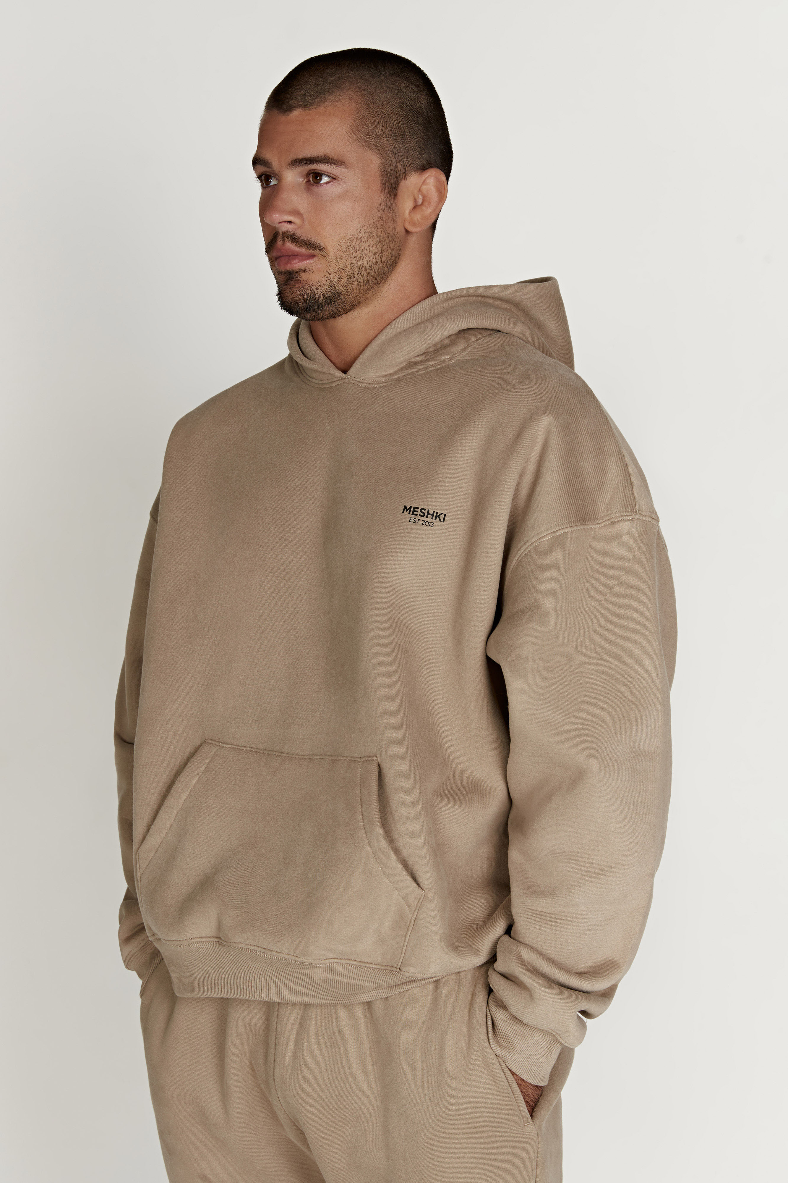 Bernie Oversized Unisex Hoodie - Cement