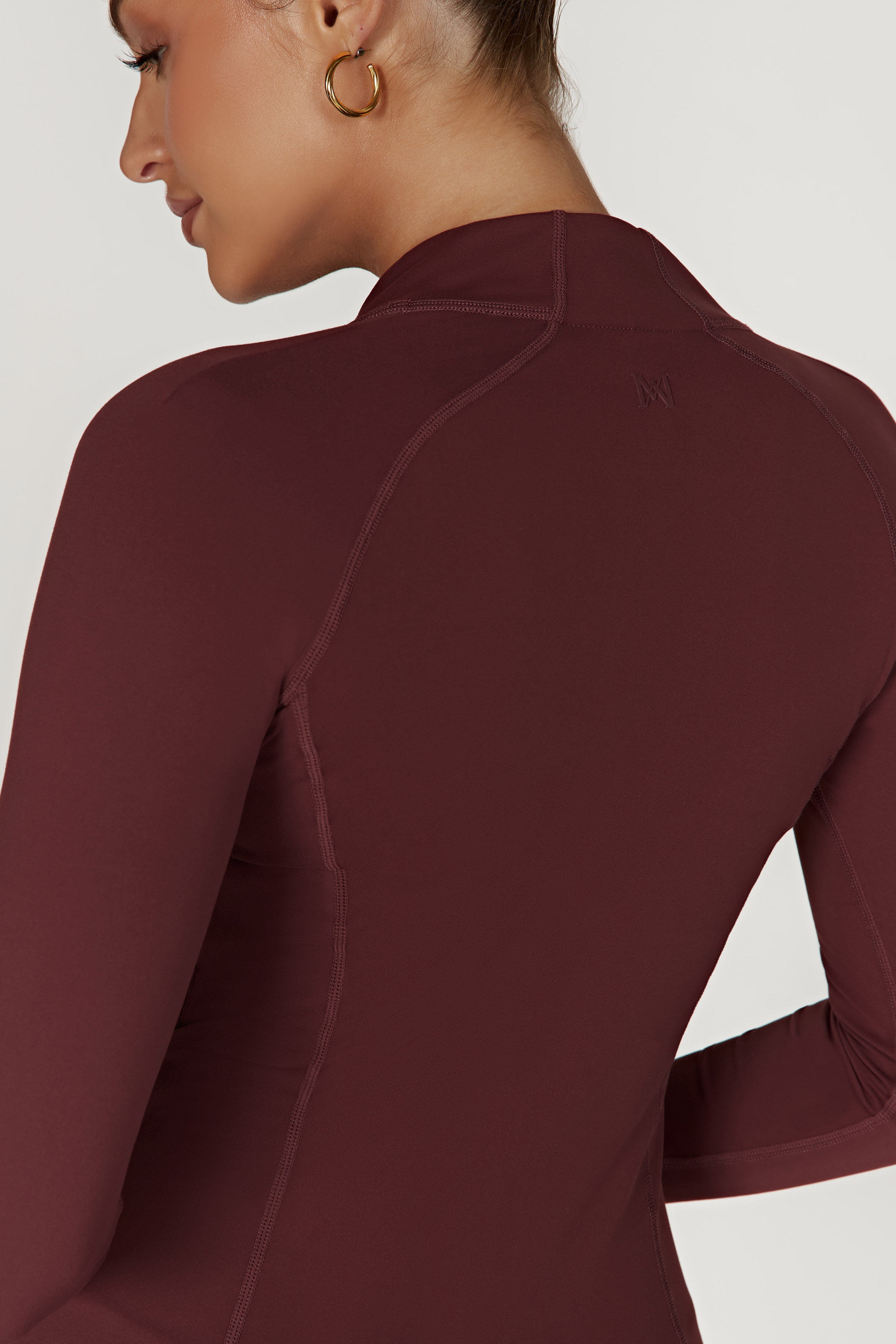 Luna Zip Up Jacket - Mahogany