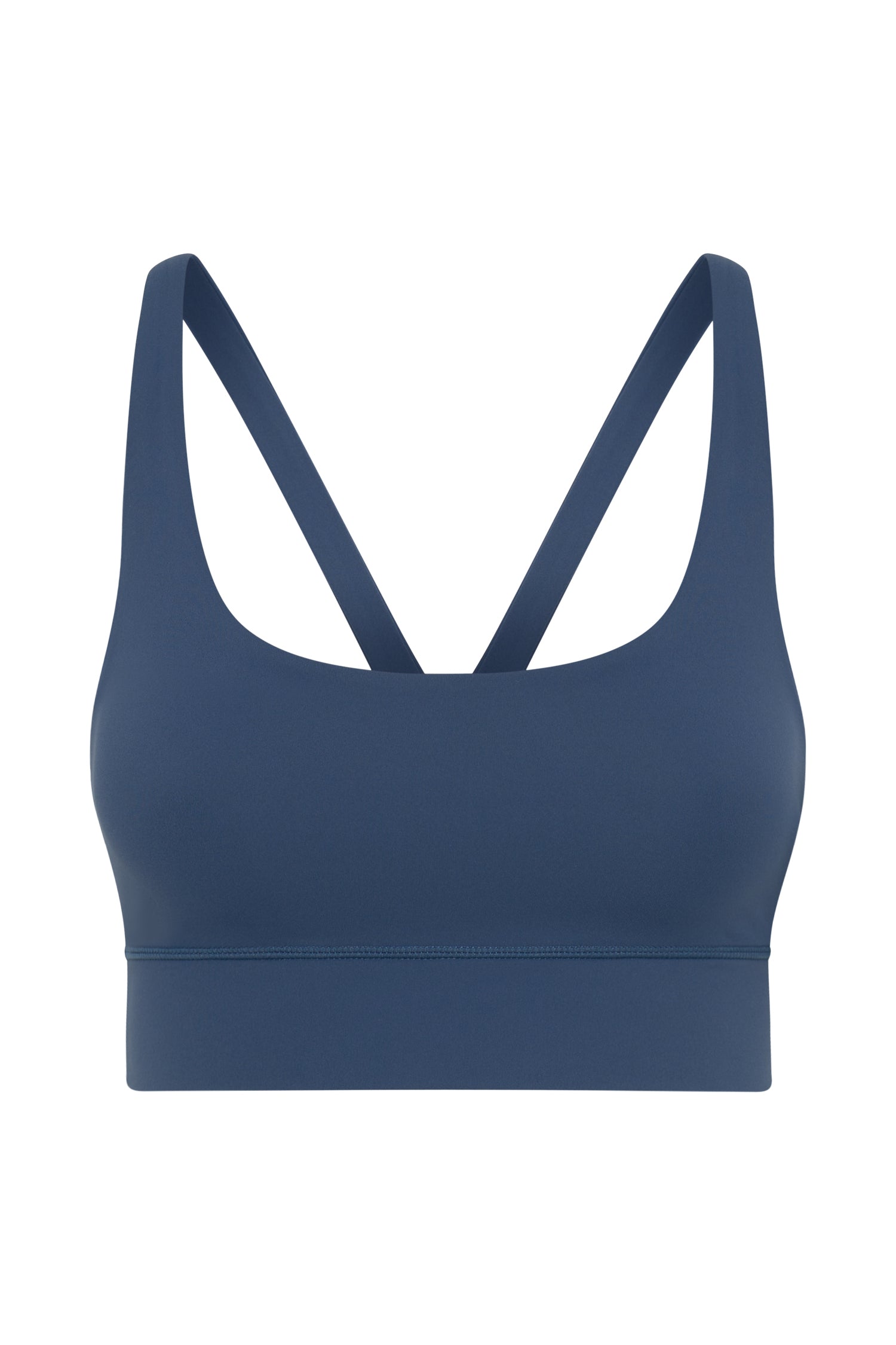 Elise V Back Cami Crop Top - Navy