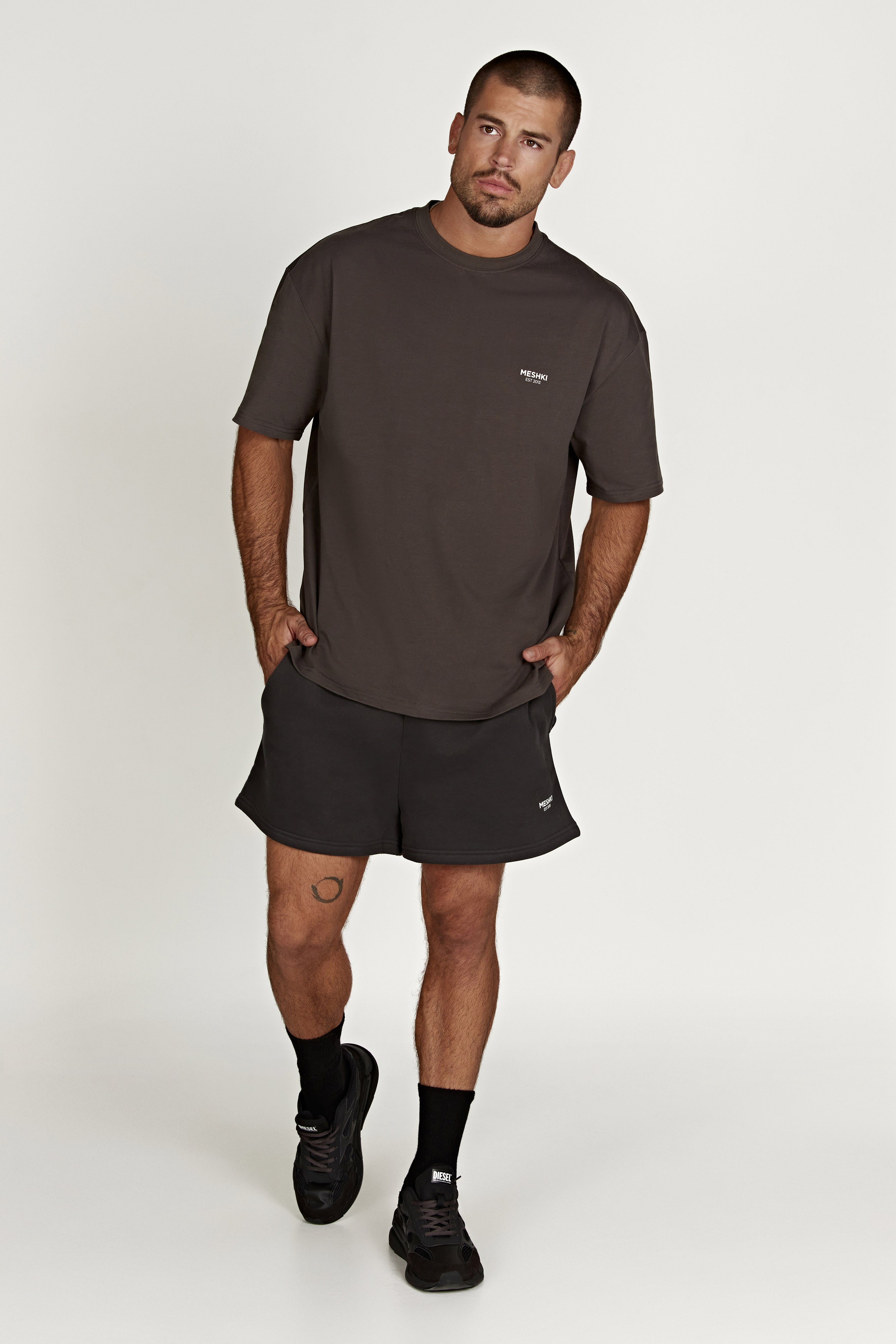 Jaimie Oversized Unisex Tee - Dusk Black