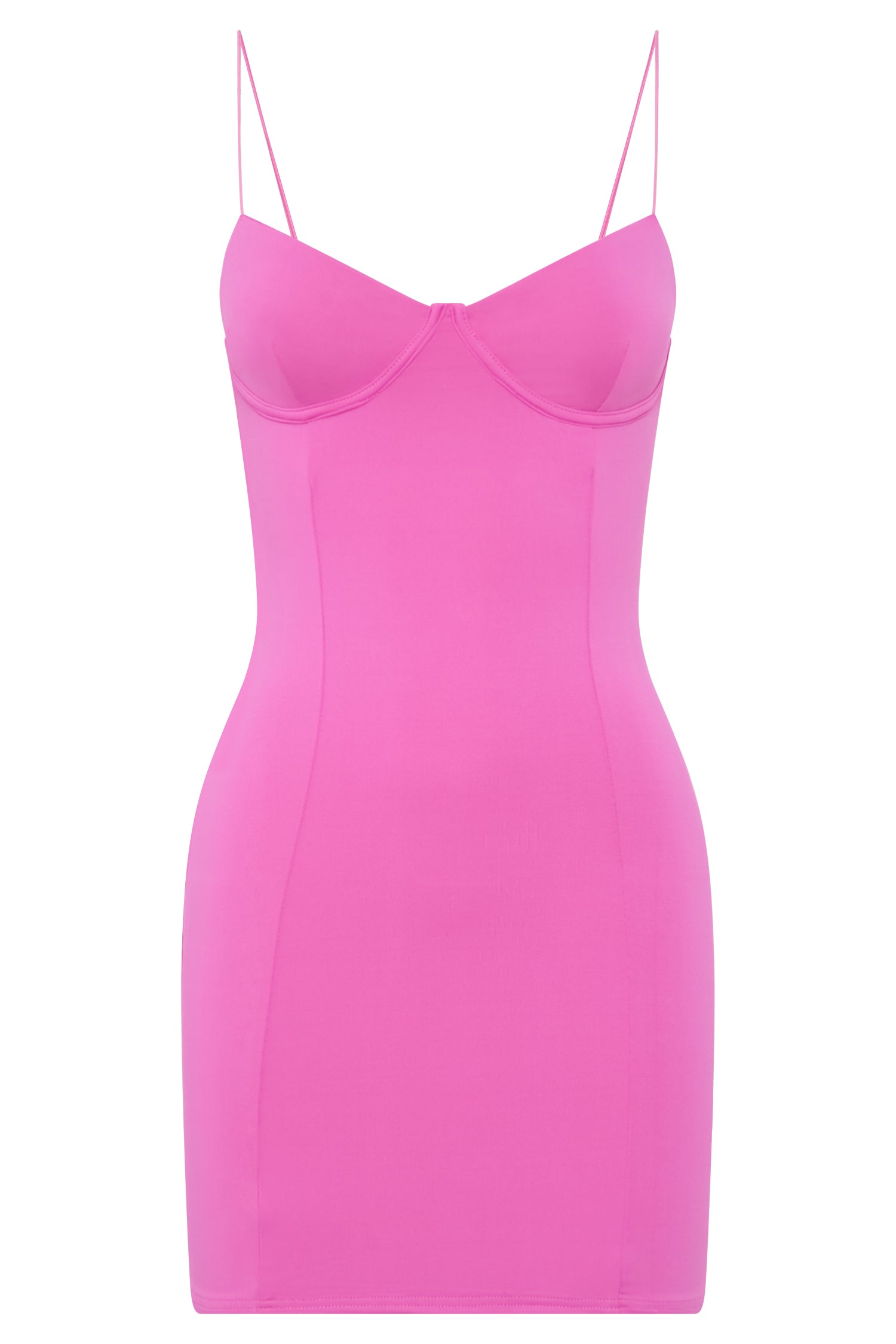 Misty Contour Mini Dress - Bubblegum Pink