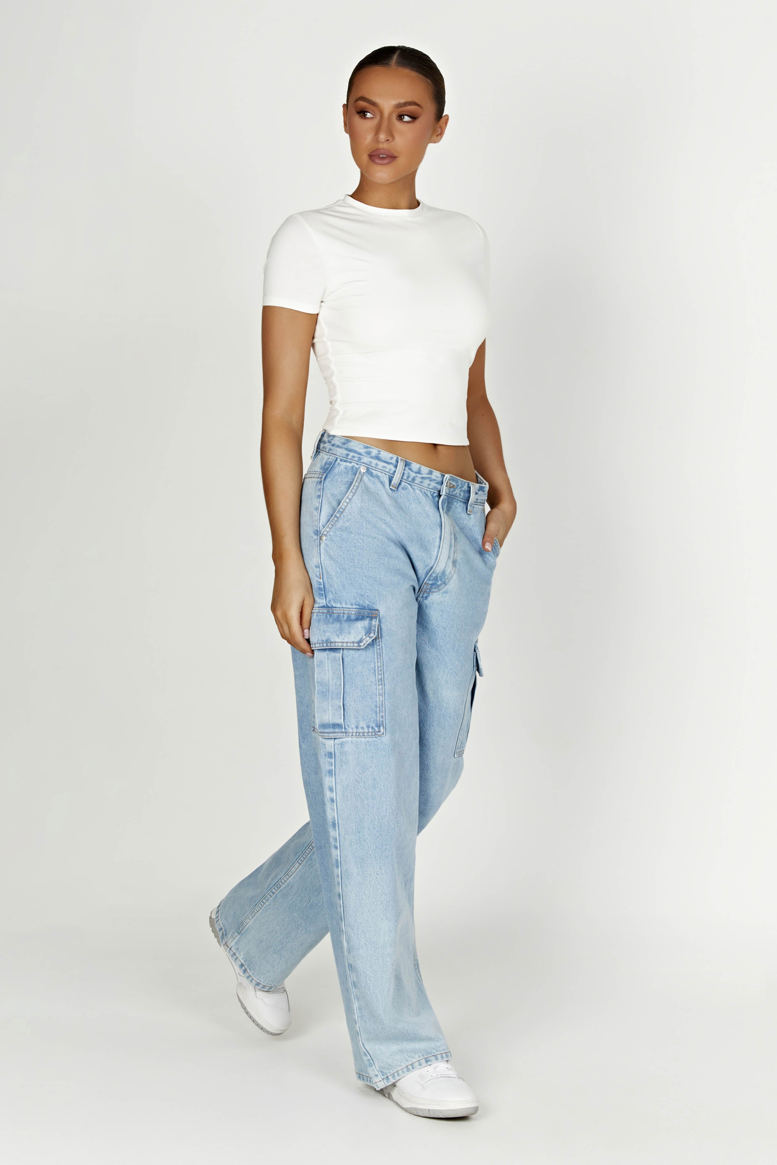 Jeanie Longline T-Shirt - White