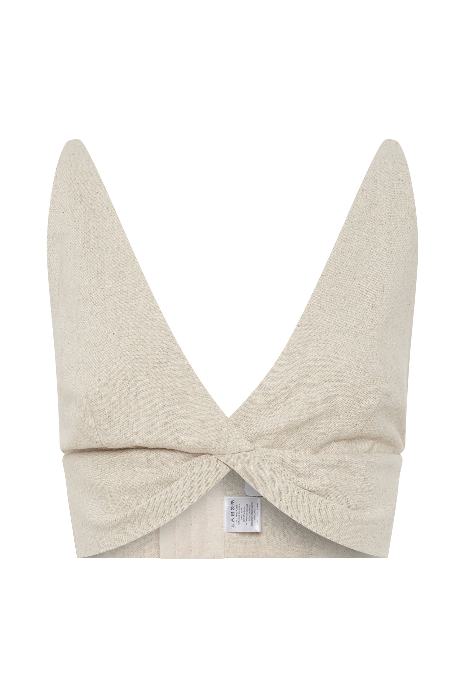 Kaesha Twist Linen Top - Natural