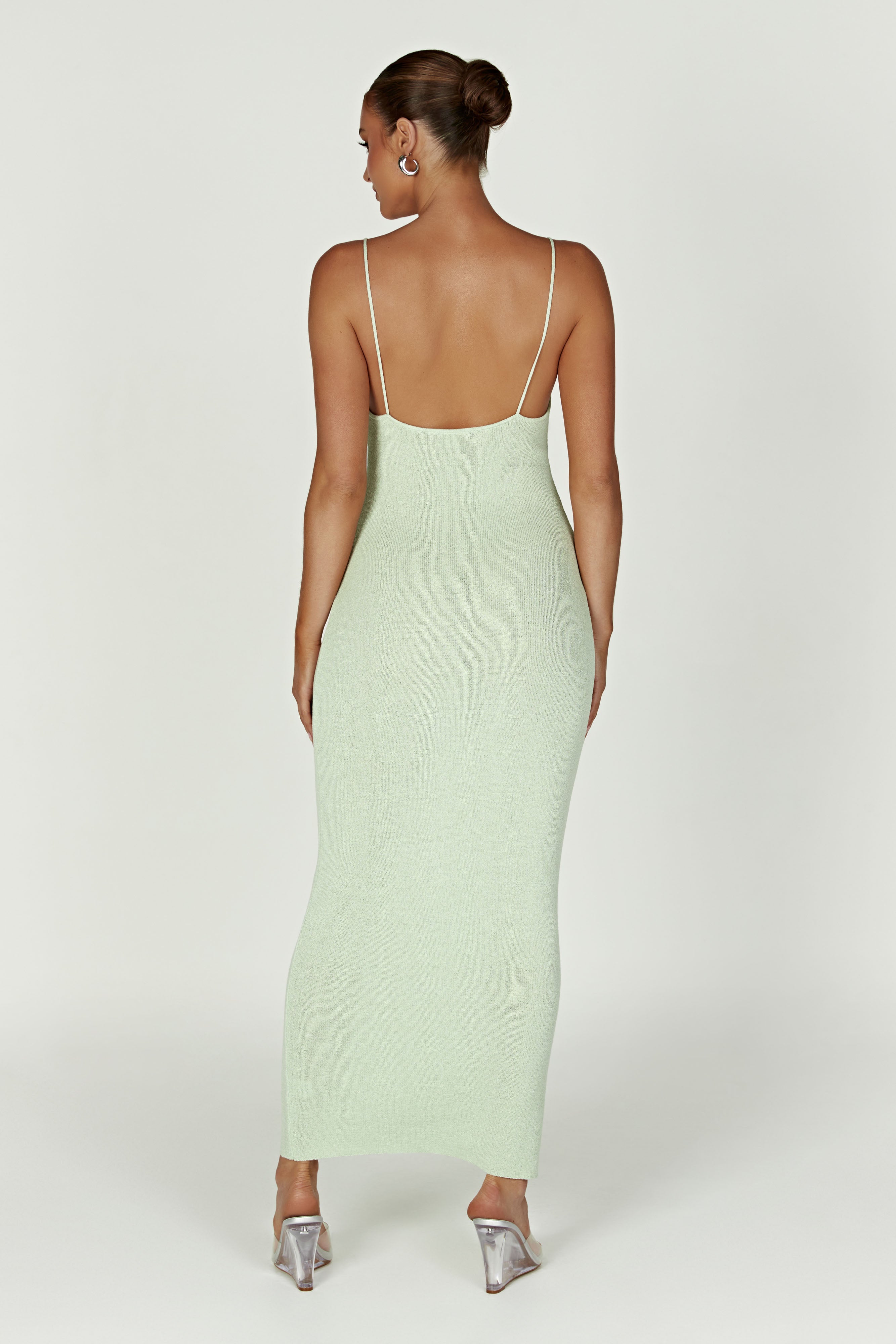 Magnolia Knit Midi Dress - Pistachio Green