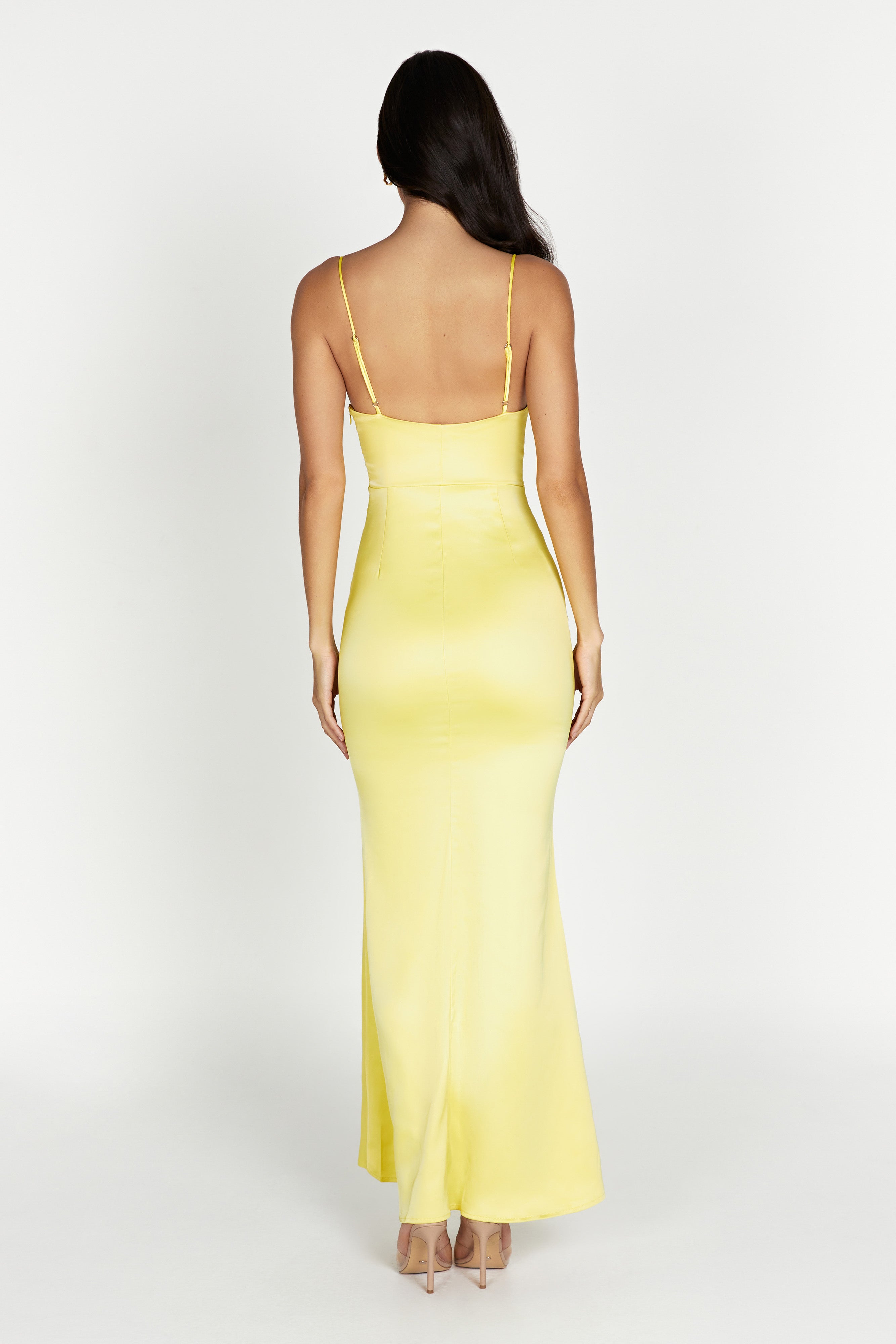Desirie Corset Maxi Dress - Lemon