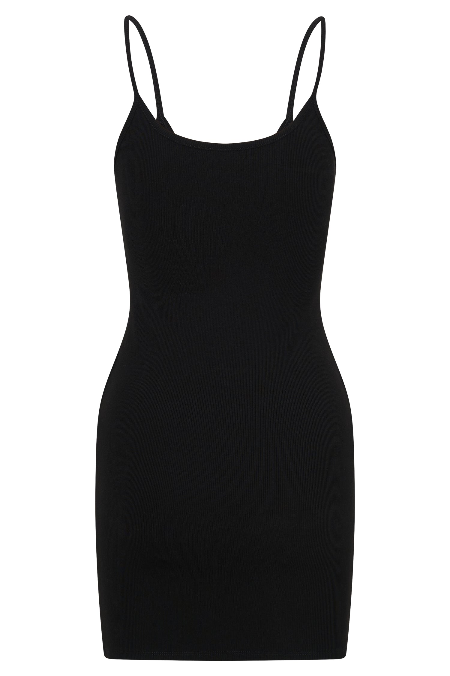Alexis Mini Ribbed Dress - Black