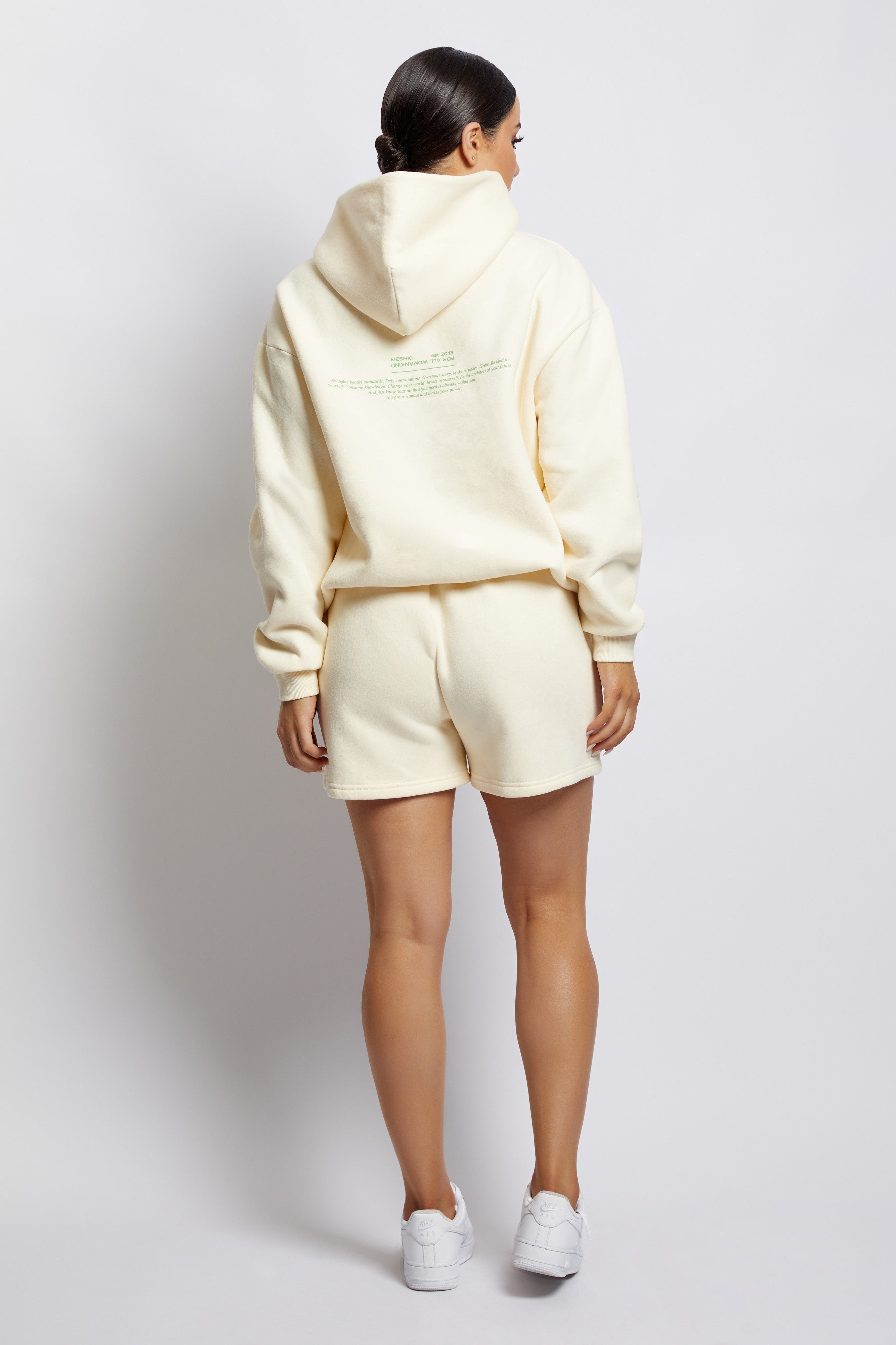 Bree Oversized Fleeceback Hoodie - Marshmallow