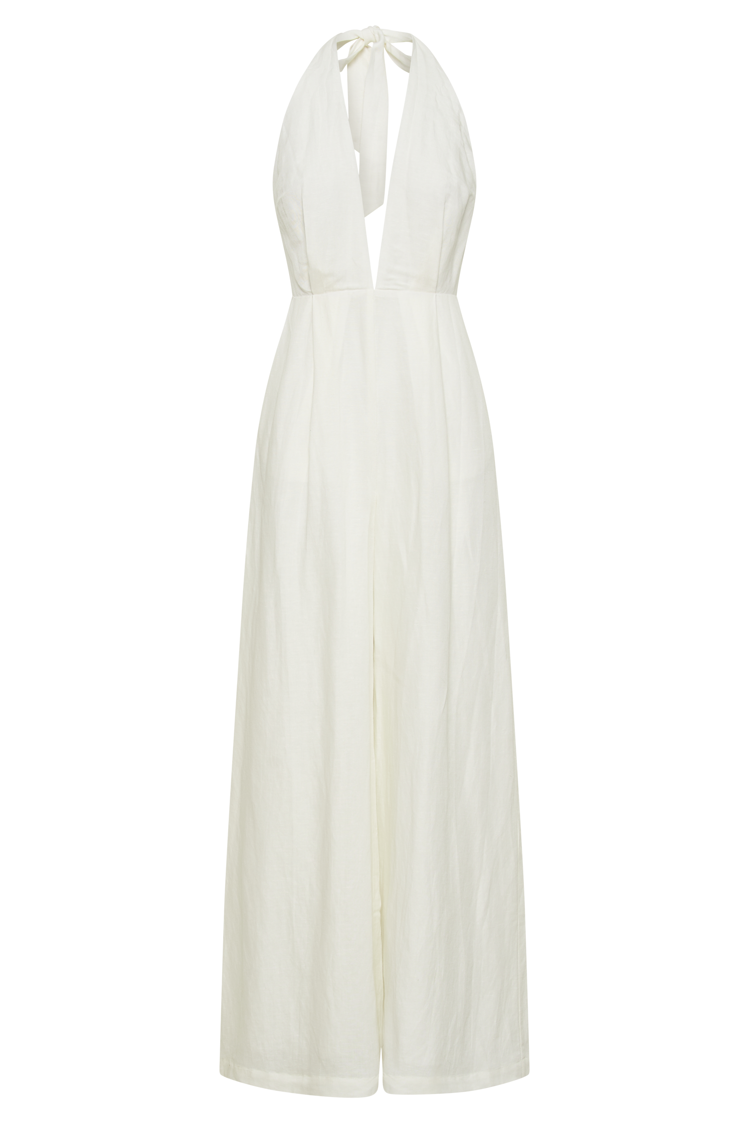 Blanca Linen Halter Jumpsuit - White