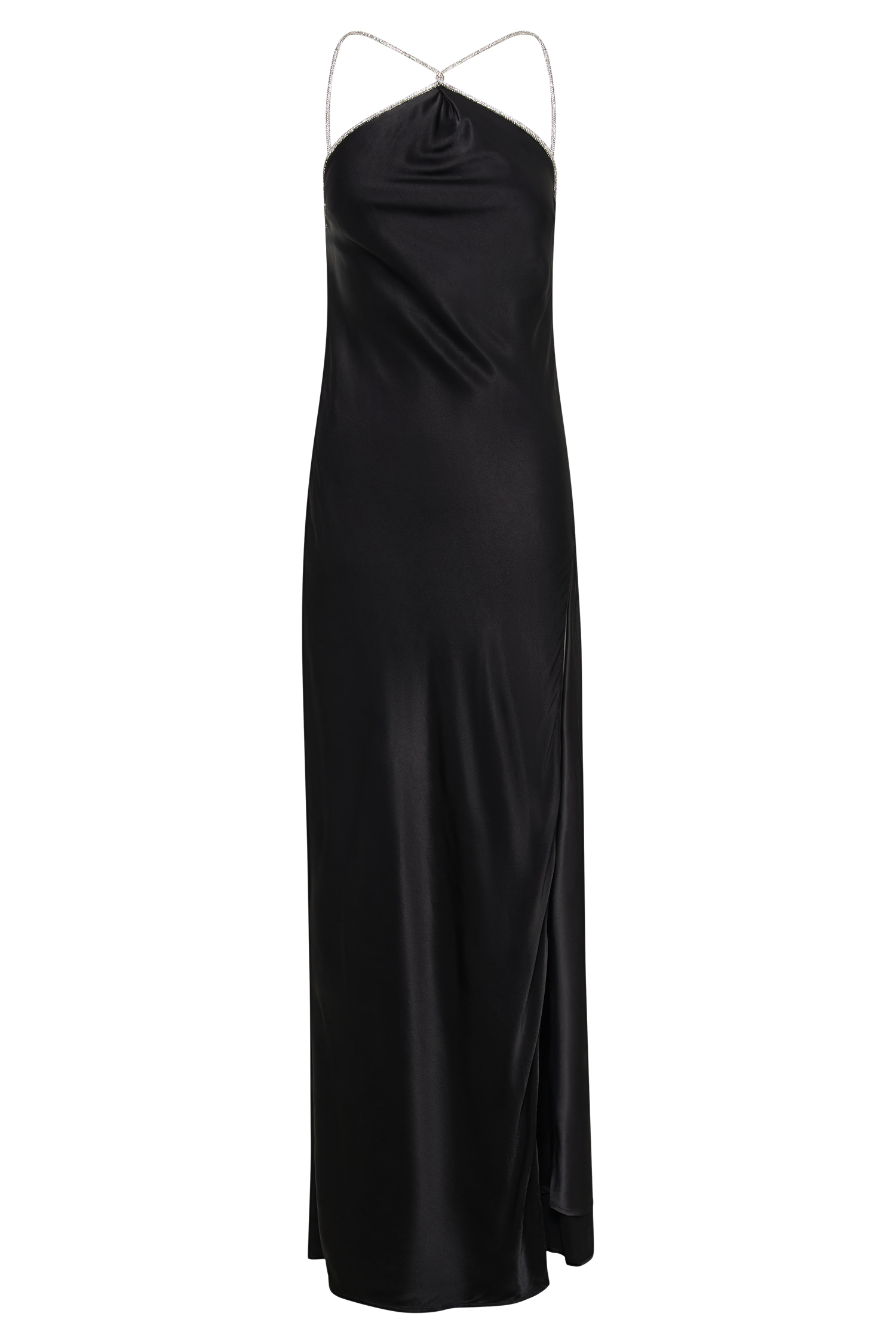 Louise Diamante Rope Maxi Dress - Black