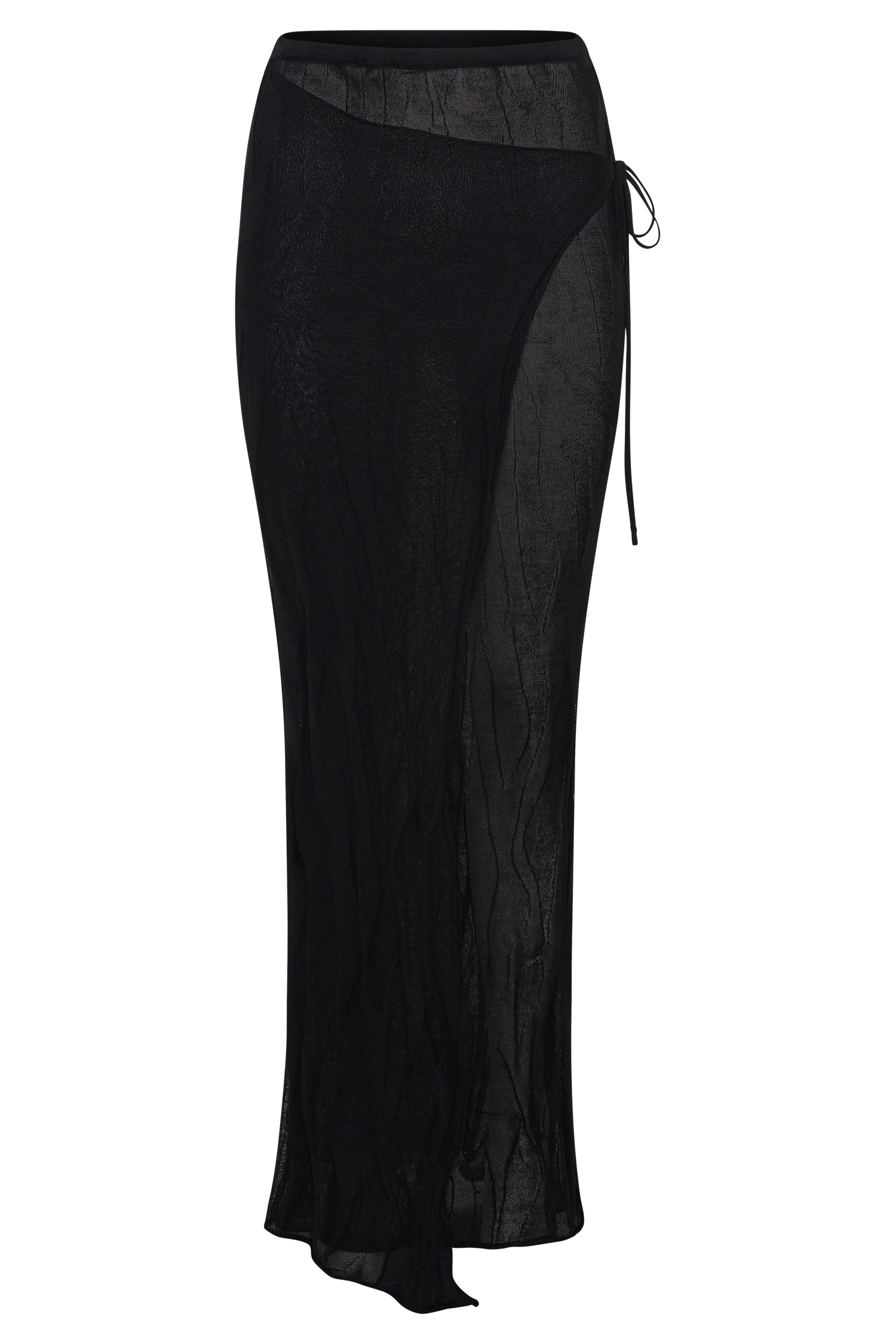 Akari Knit Maxi Skirt - Black