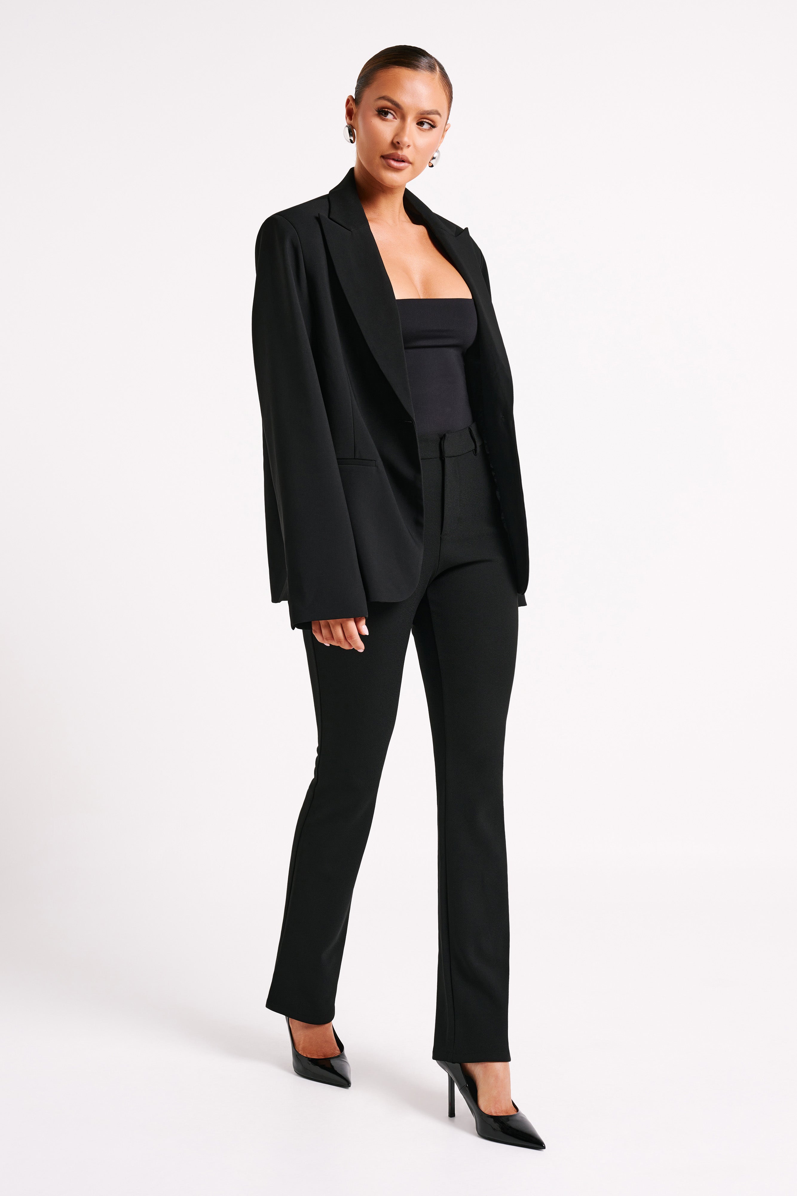 Charlotte Crepe Long Pants - Black