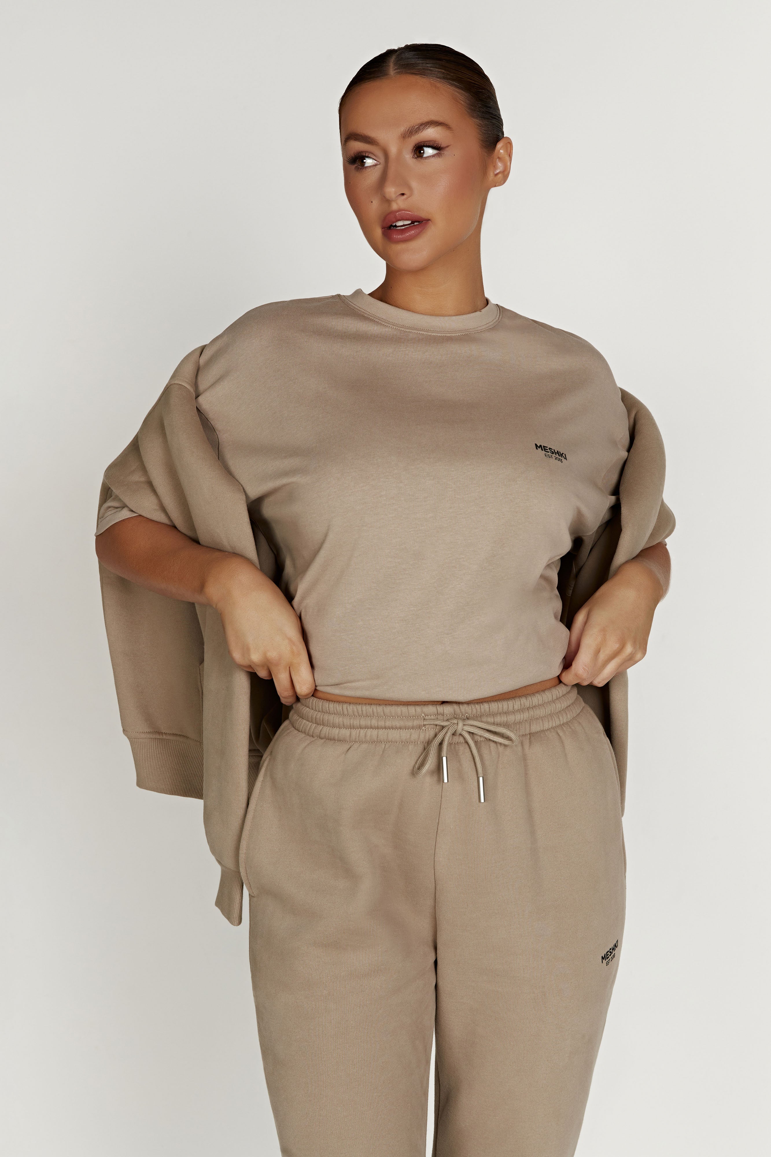 Jaimie Oversized Unisex Tee - Cement