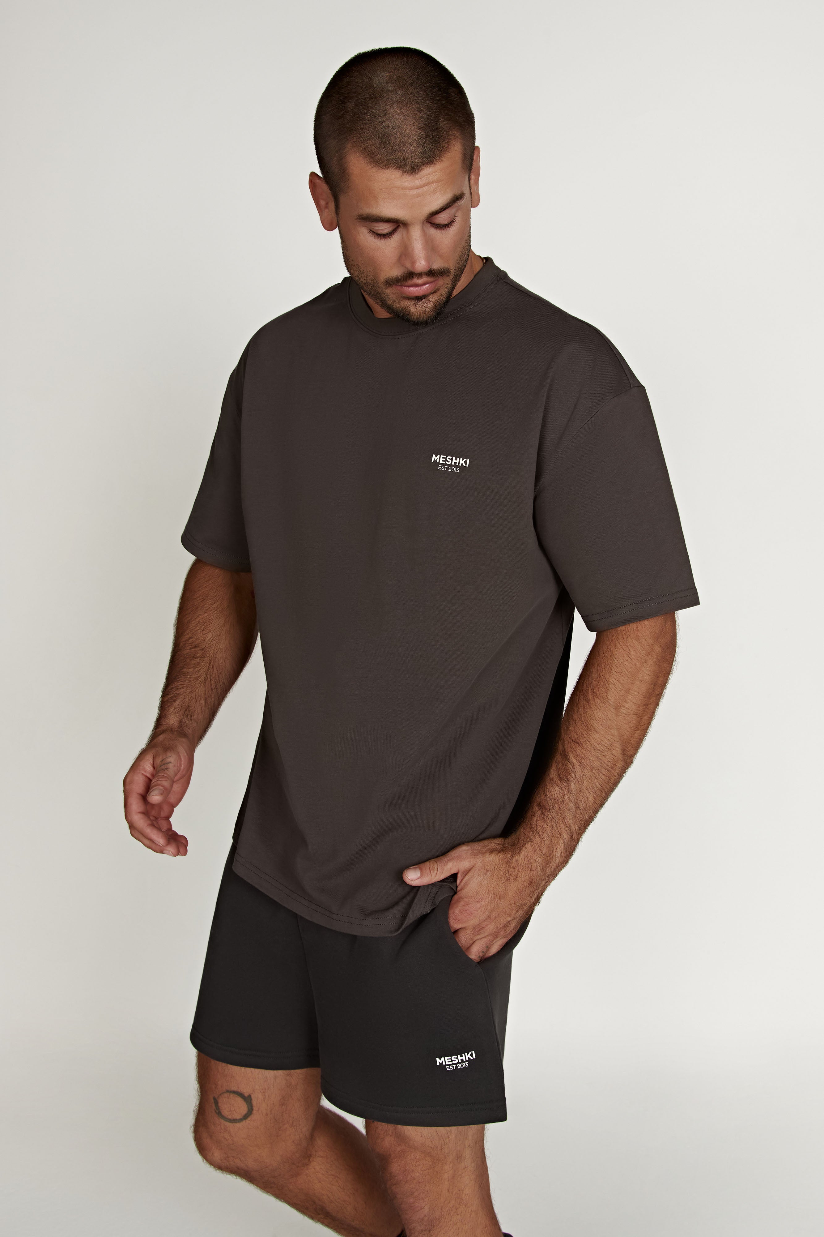 Jaimie Oversized Unisex Tee - Dusk Black