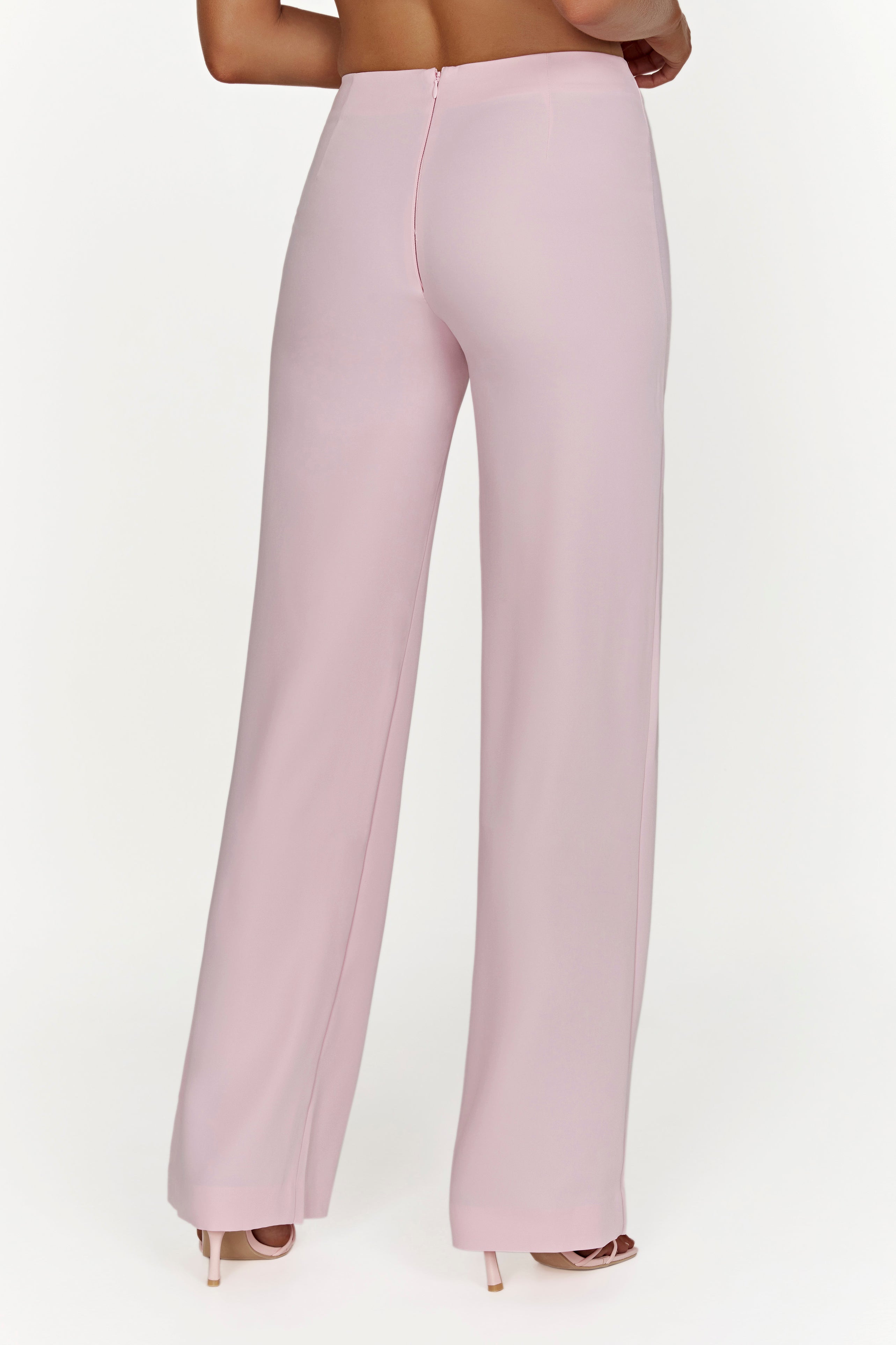 Laurie Low Rise Suiting Pant - Blush Pink
