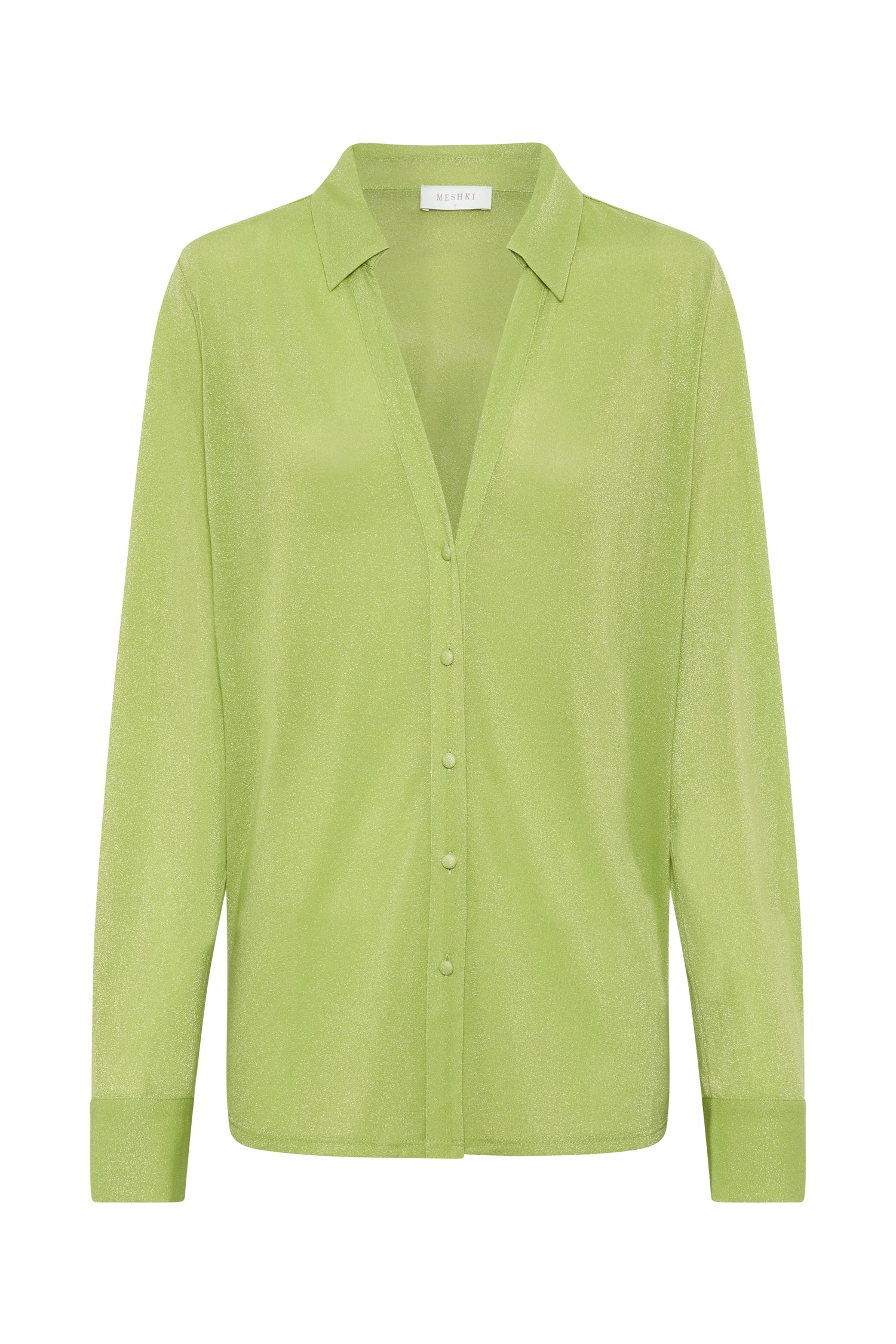 Lucille Shimmer Cover Up Top - Lime Sparkle