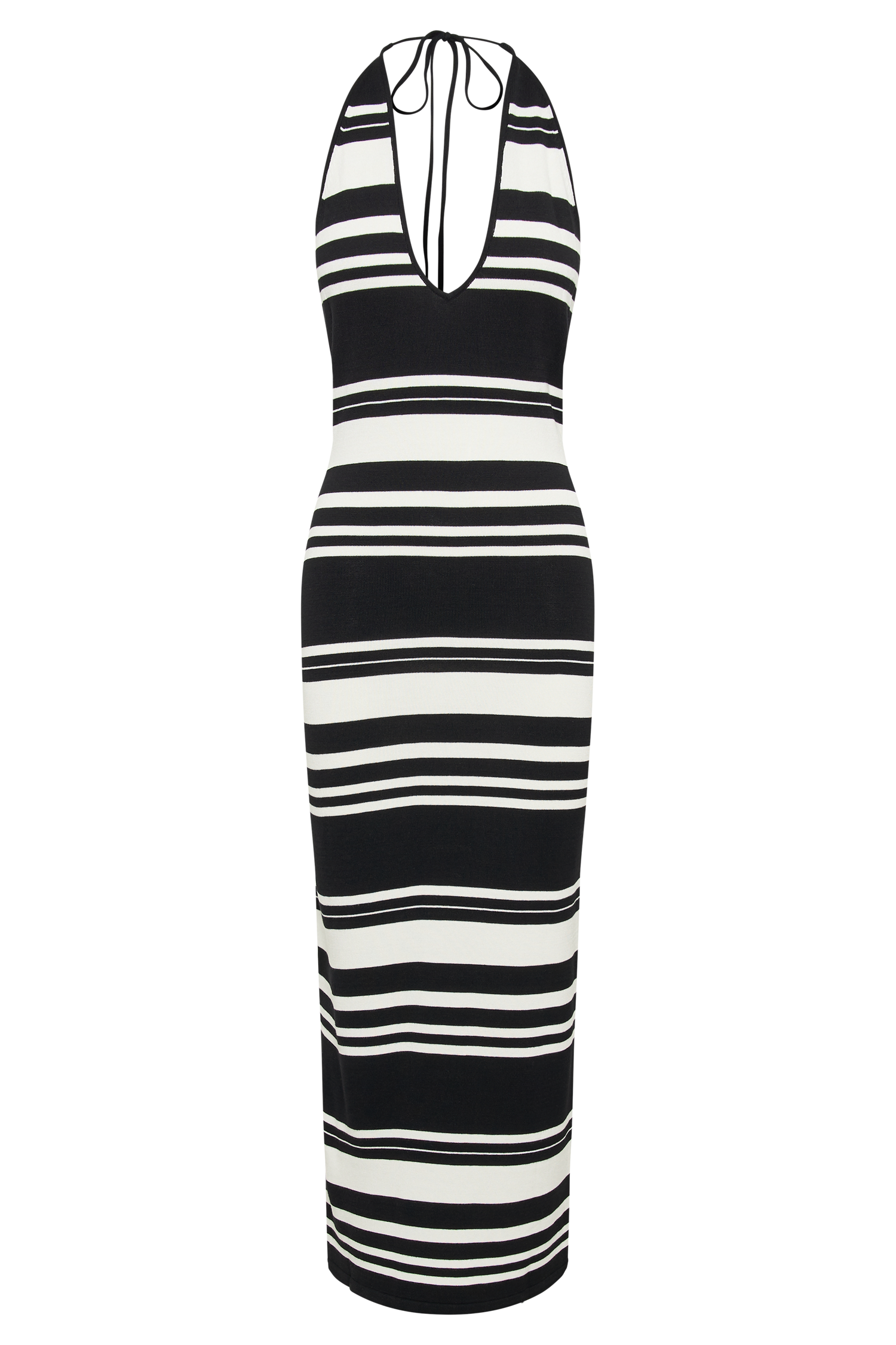 Brienne Stripe Maxi Dress - Black/White