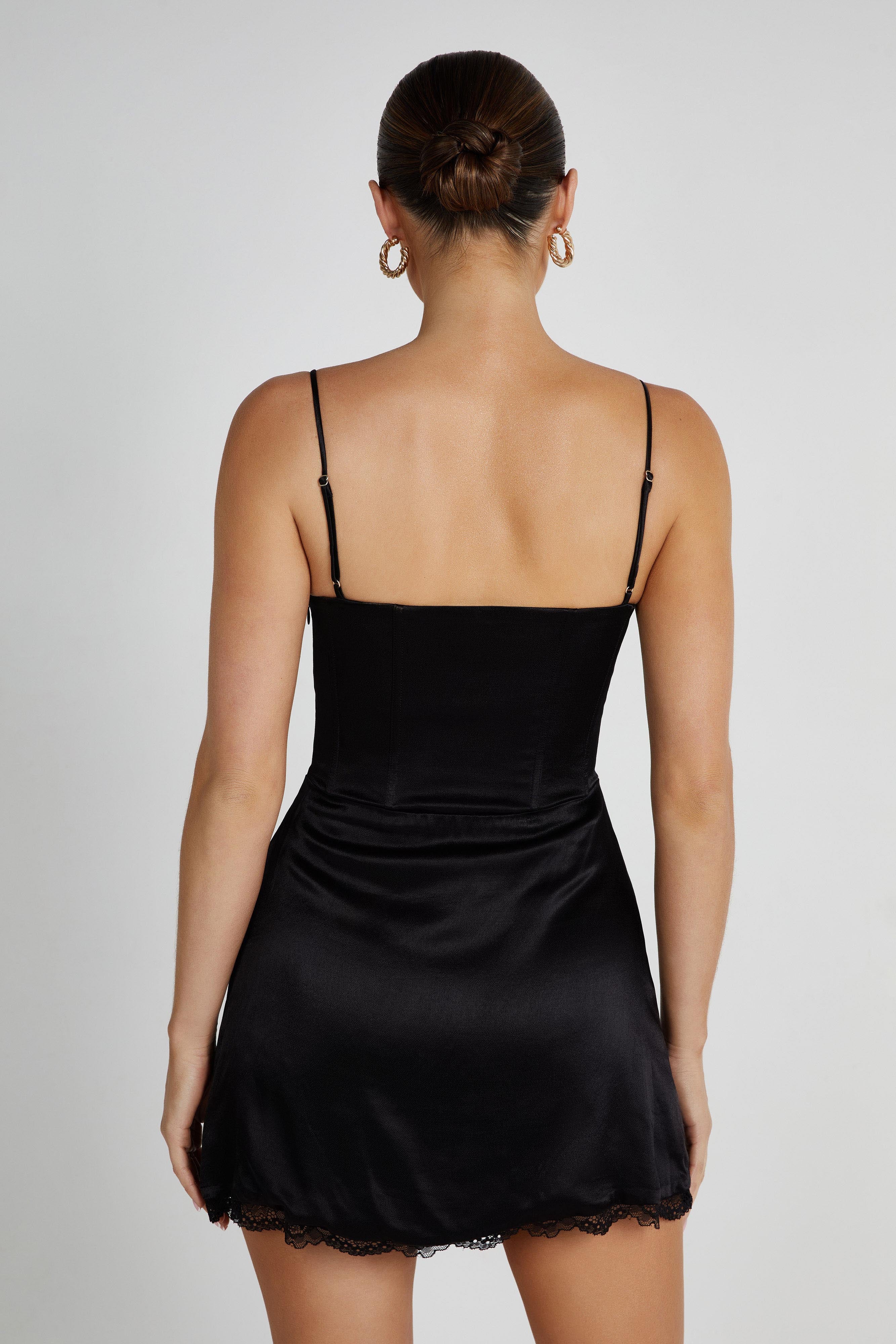 Kalila Corset Mini Dress - Black