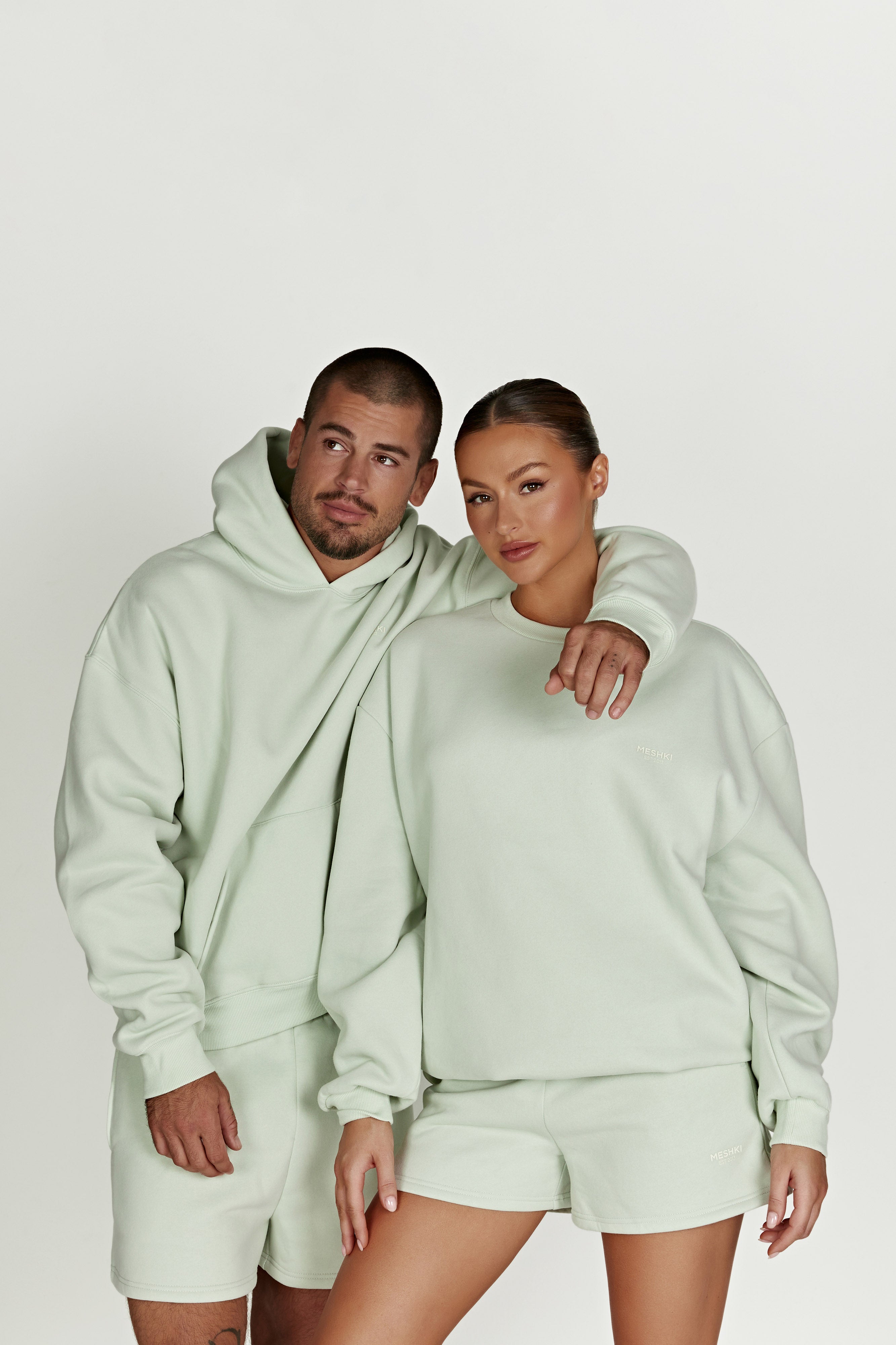 Bernie Oversized Unisex Hoodie - Light Sage