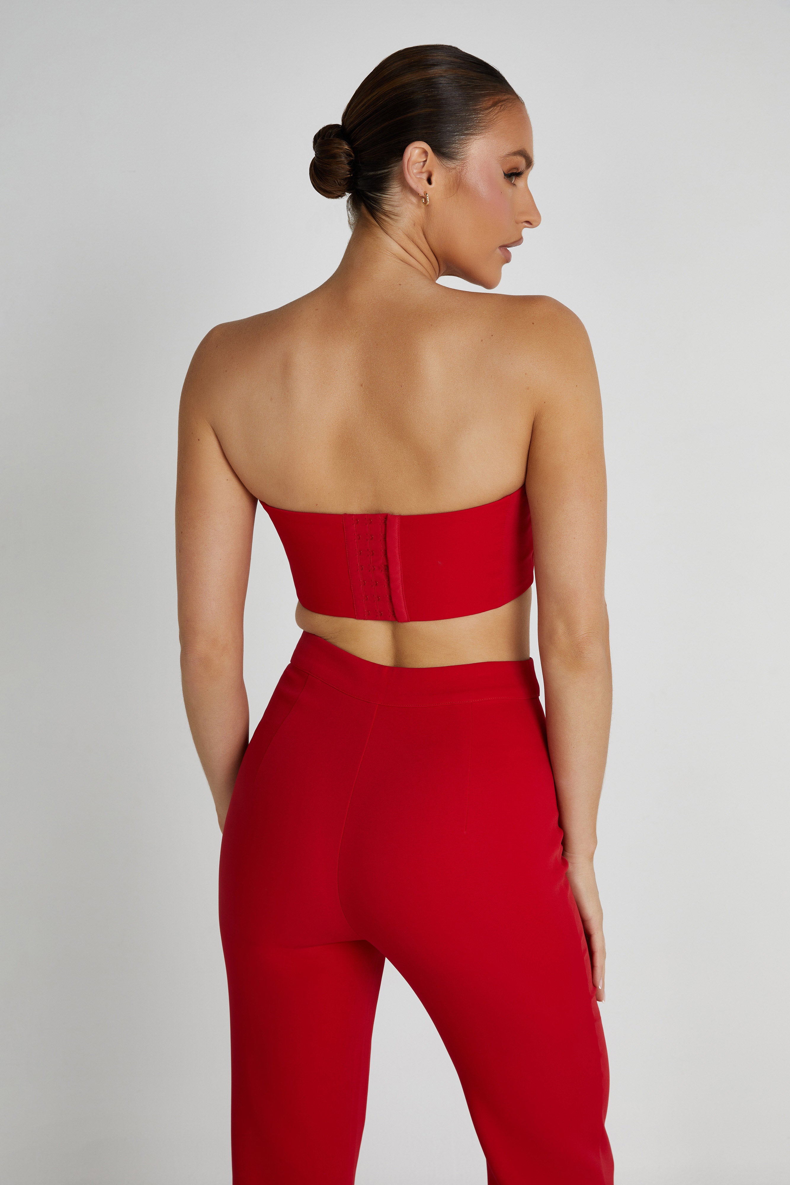 Paloma Rose Crop Top - Red