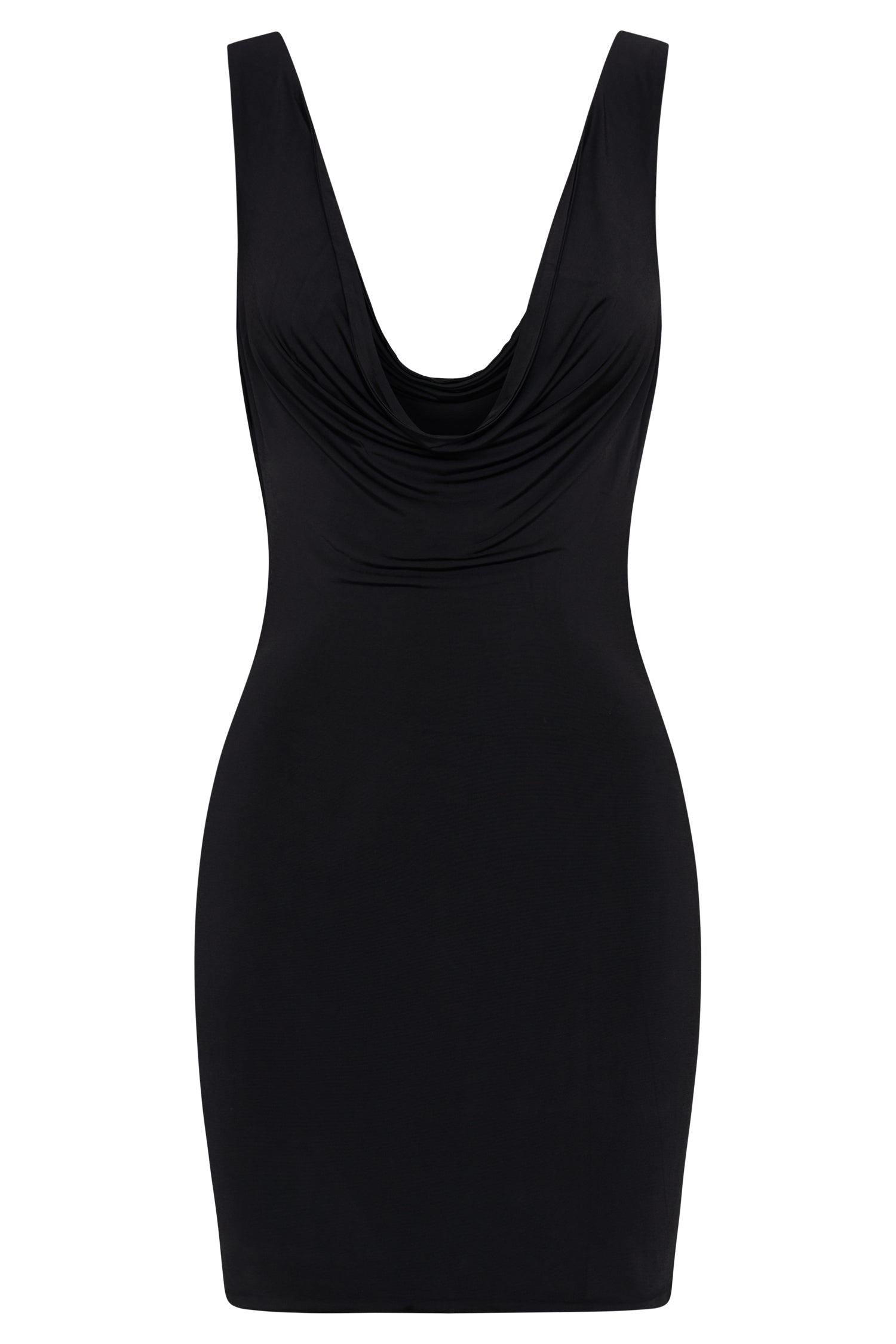 Juliette Cowl Mini Dress - Black