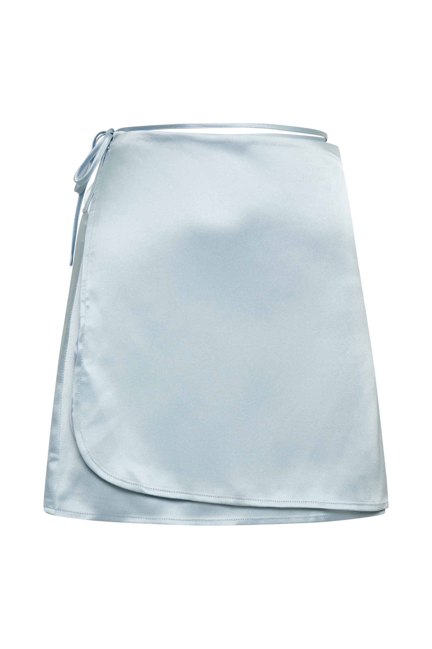 Elaine Satin Mini Skirt - Arctic Blue