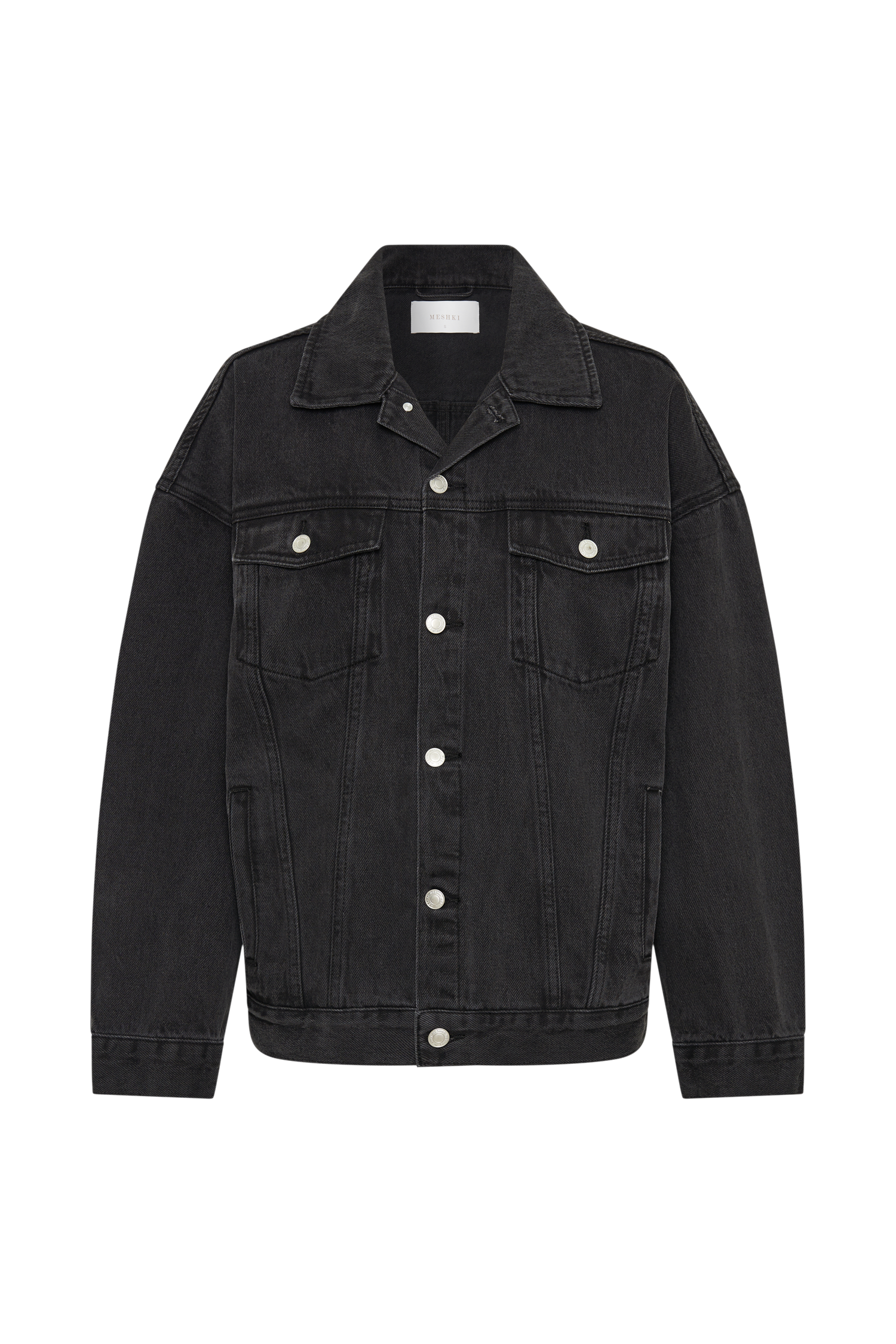 Sion Oversized Denim Jacket - Washed Black