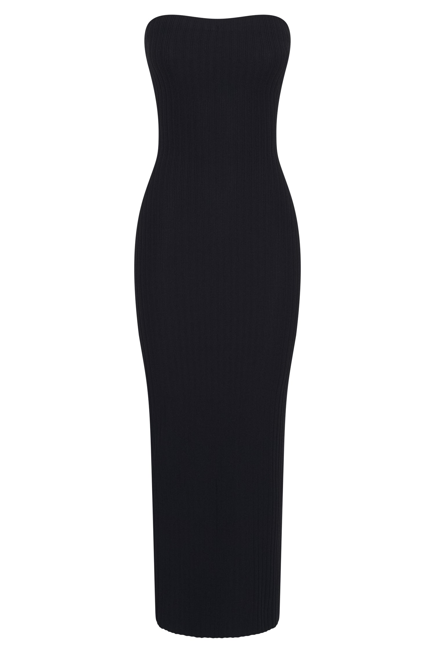 Imani Strapless Knit Maxi Dress - Black