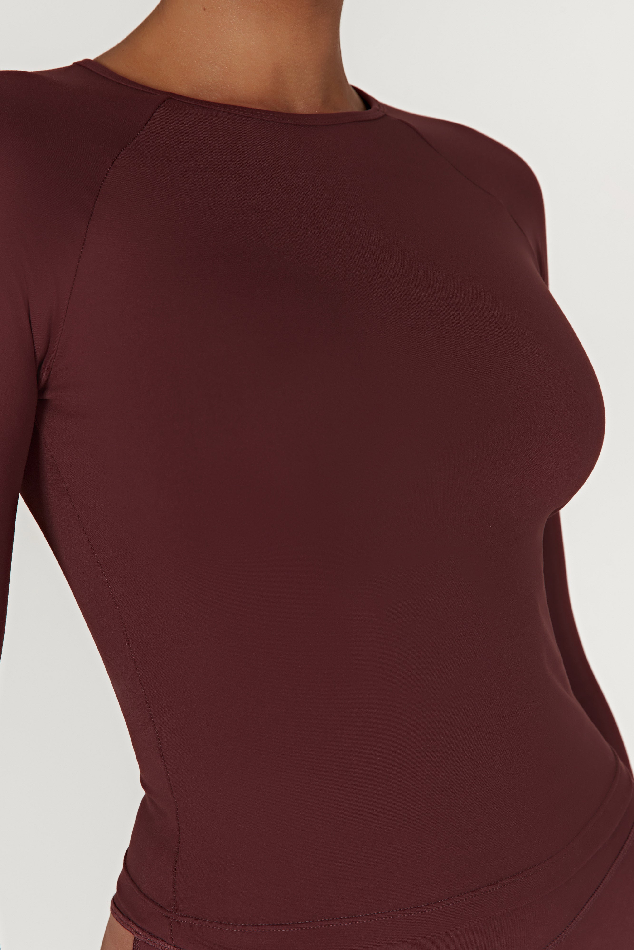 Venus Long Sleeve Top - Mahogany