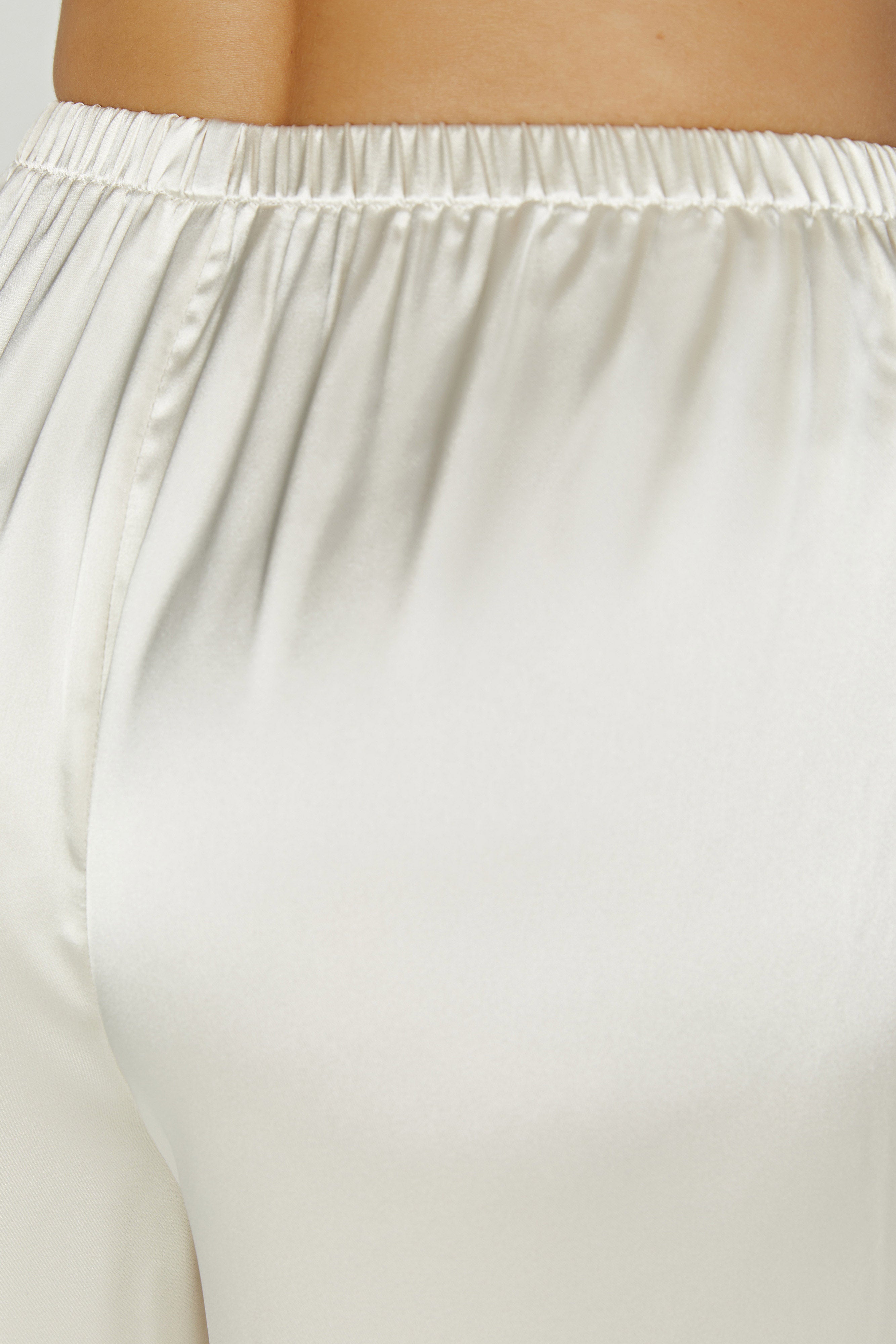 Marciela Satin Straight Leg Pant - Ivory