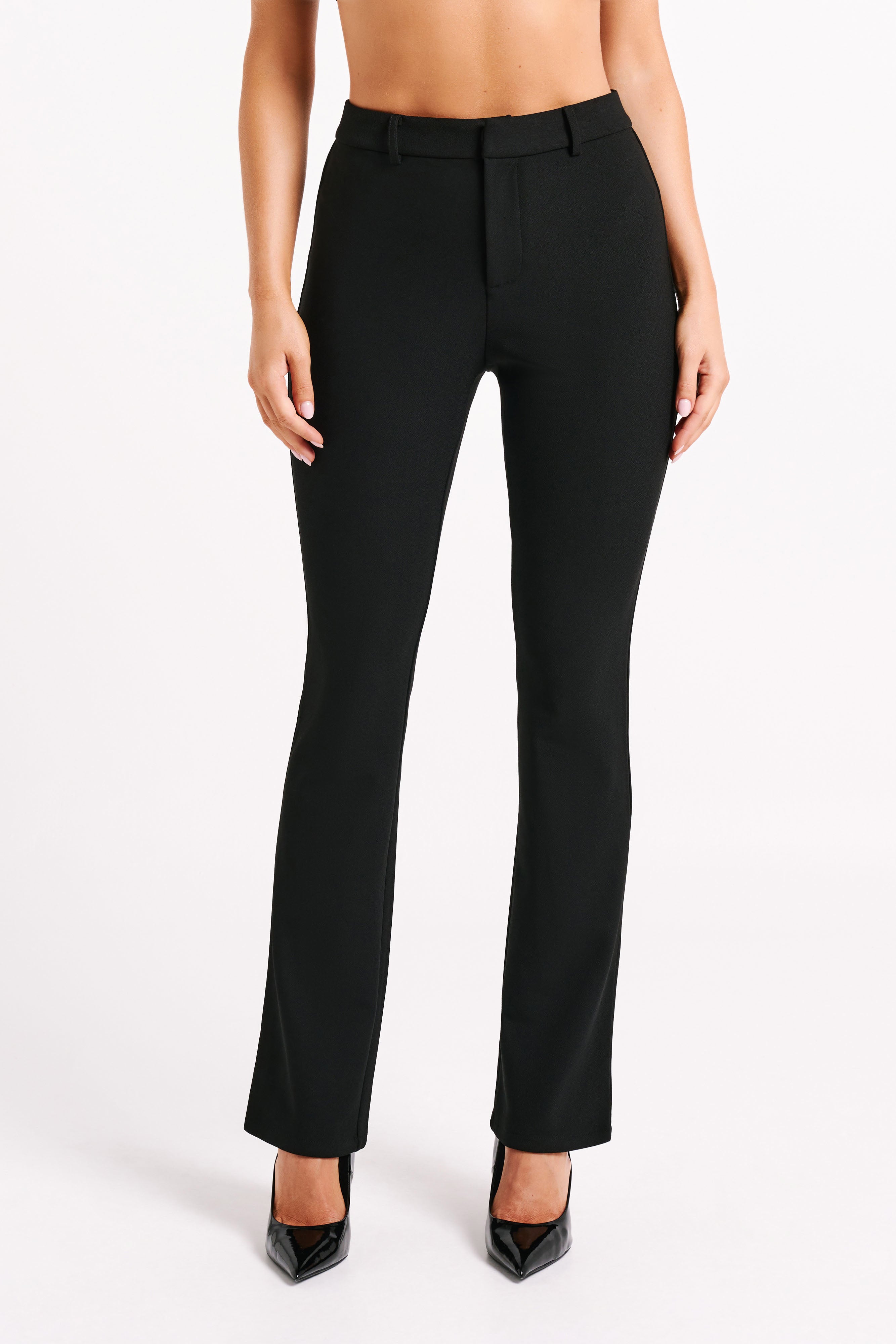Charlotte Crepe Long Pants - Black