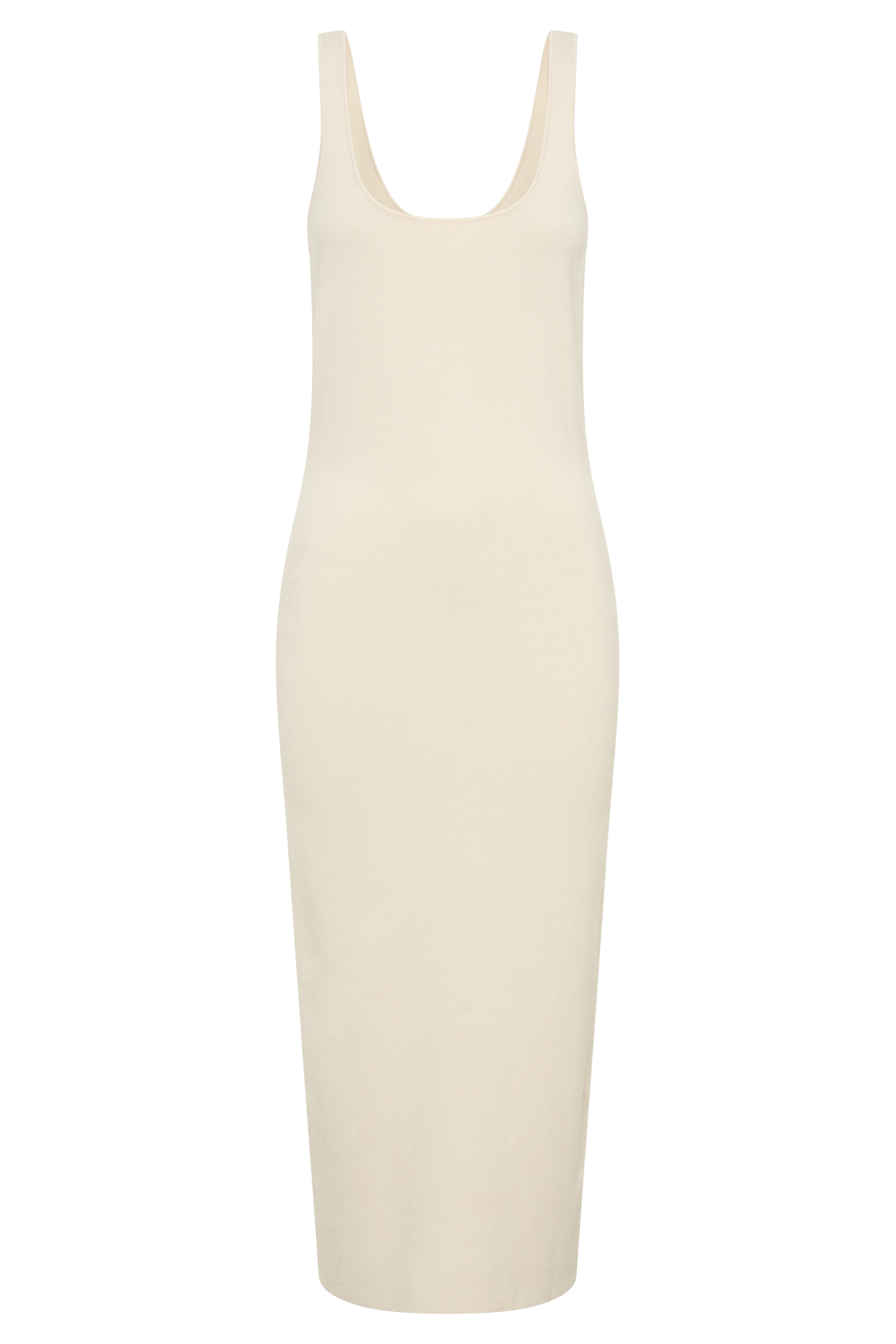 Janie Backless Knit Midi Dress - Cream